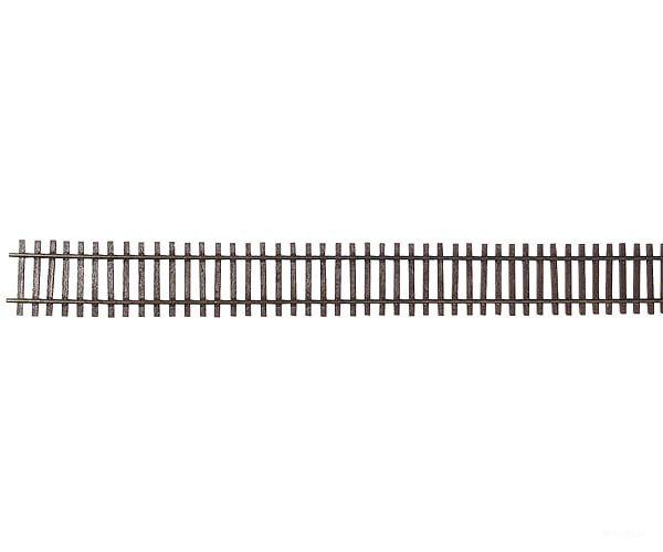 Micro Engineering HO 12104 Standard Gauge Weathered Flex-Track(TM) - 3’ Sections pkg(6) - Code 83 Rail w/Wood Ties