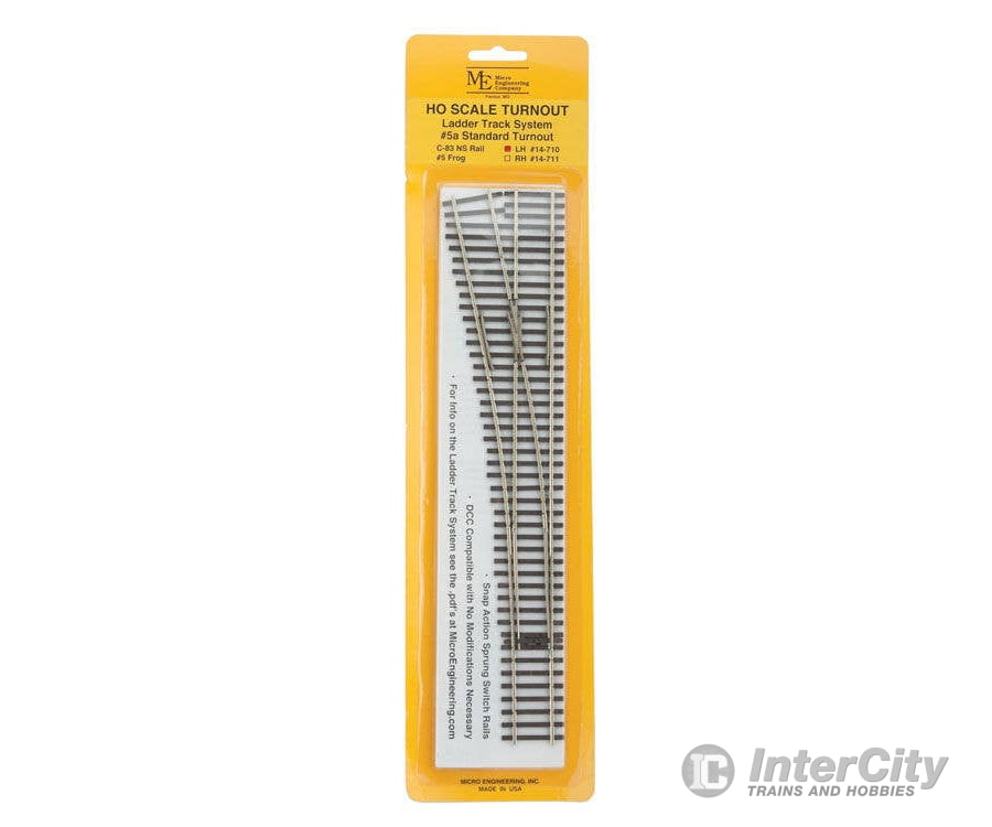 Micro Engineering HO 14710 Code 83 Ladder Track System Turnout - #5a Left Hand Standard Track & Turnouts