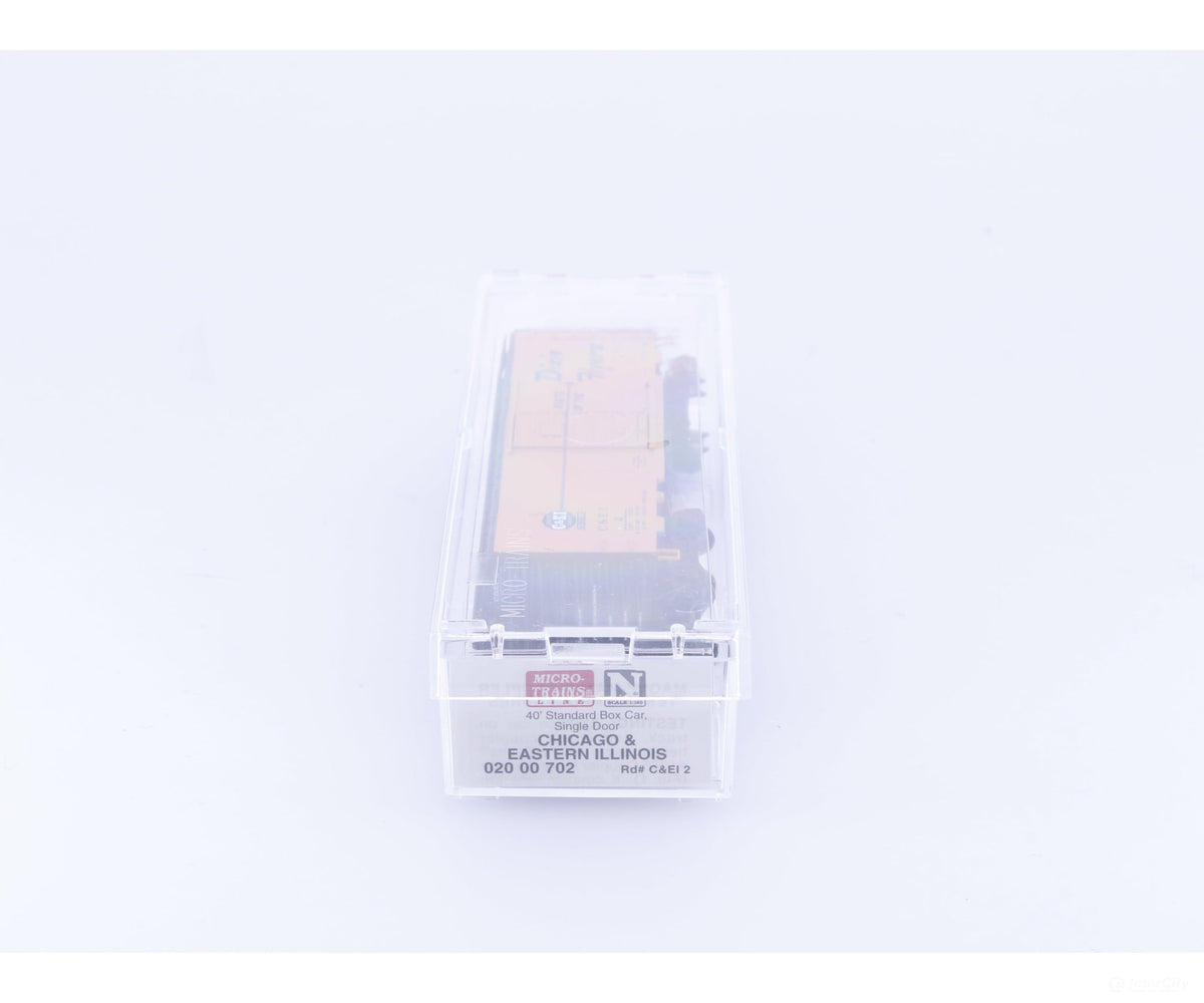 Micro Trains 020 00 702 N 40’ Standard Box Car Chicago & Eastern Illinois (CEI) C&EI 2 - Freight Cars