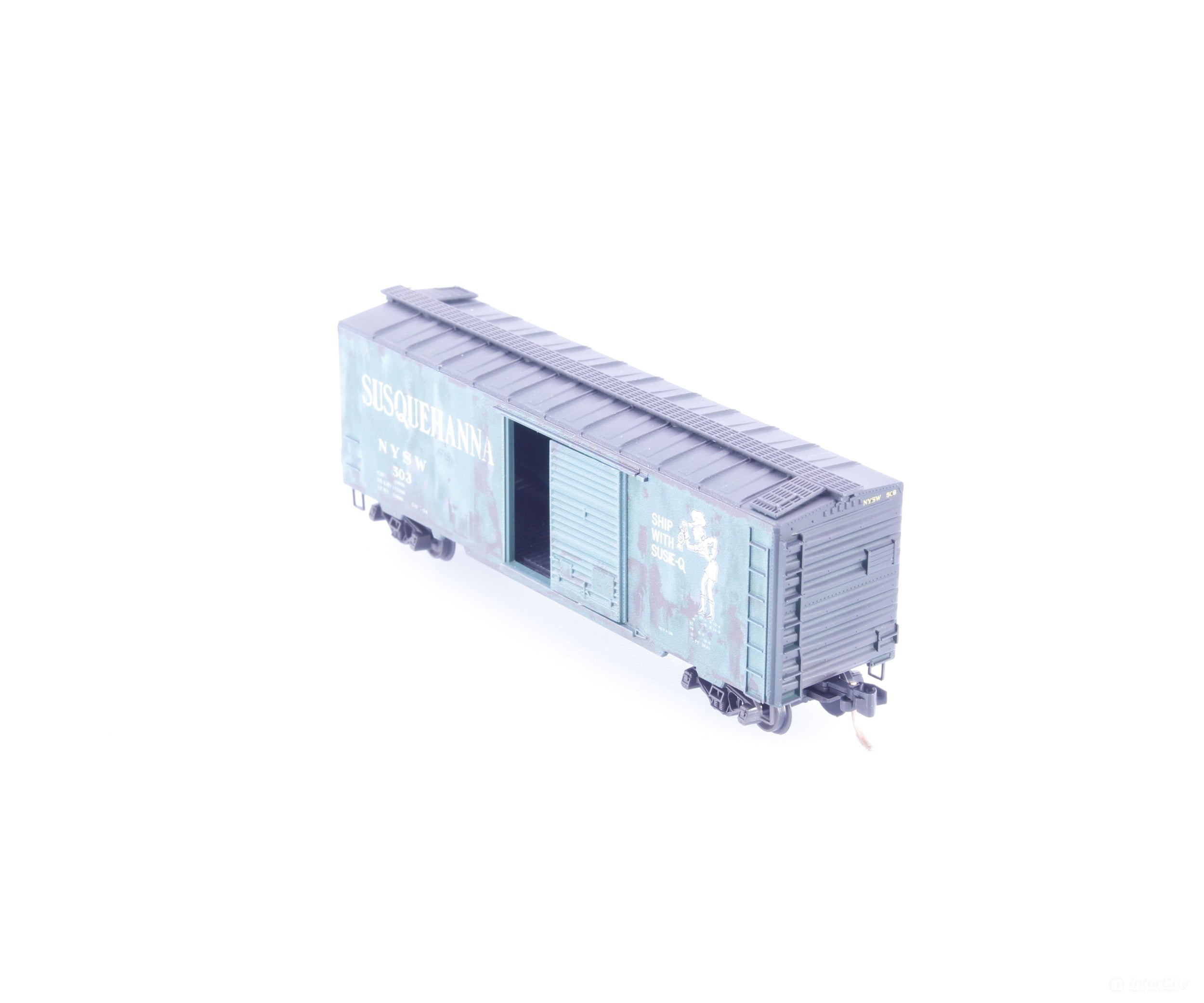 Micro Trains 02044670 N 40’ Single Door Boxcar Factory Weathered Susquehanna (NYSW) 503 - Freight Cars
