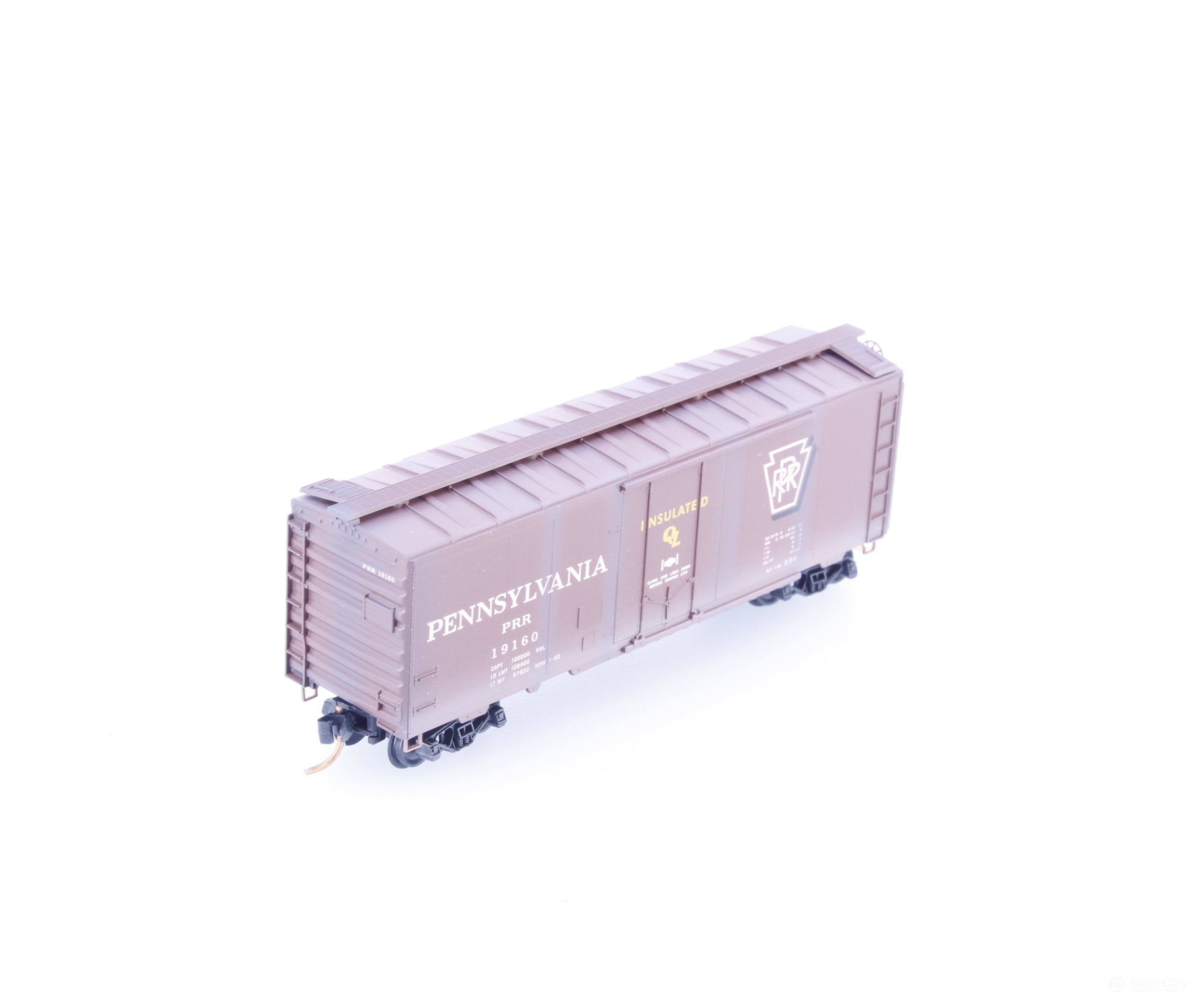 Micro Trains 02144886 N 40’ Single Door Boxcar Factory Weathered Pennsylvania Railroad (PRR) 19160 - Freight Cars