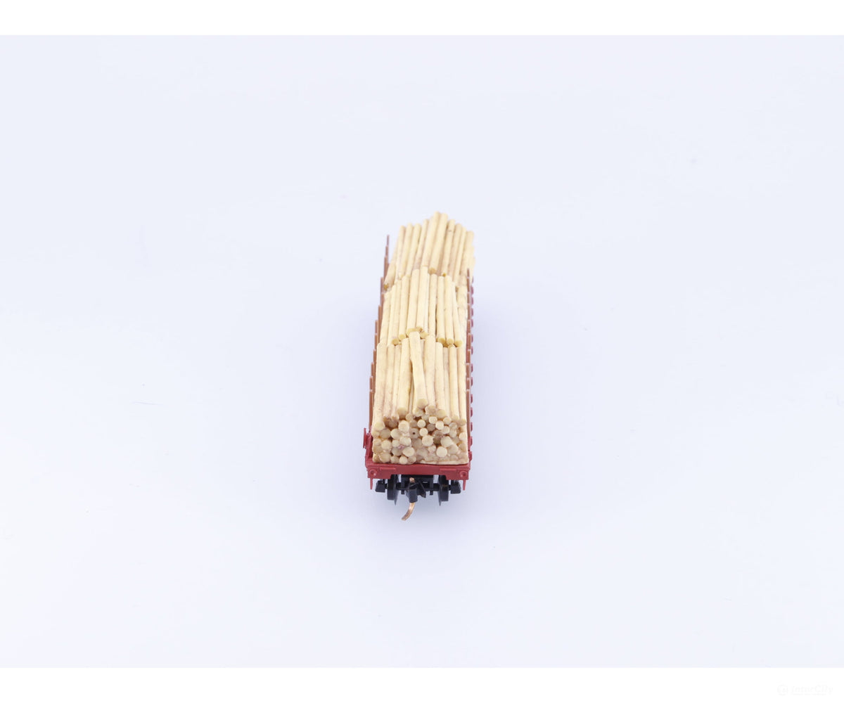 Micro Trains 04500280 N 50’ Flat car Fishbelly Side w/ Log Load #3 Canadian Pacific (CP) 301227 - Freight Cars