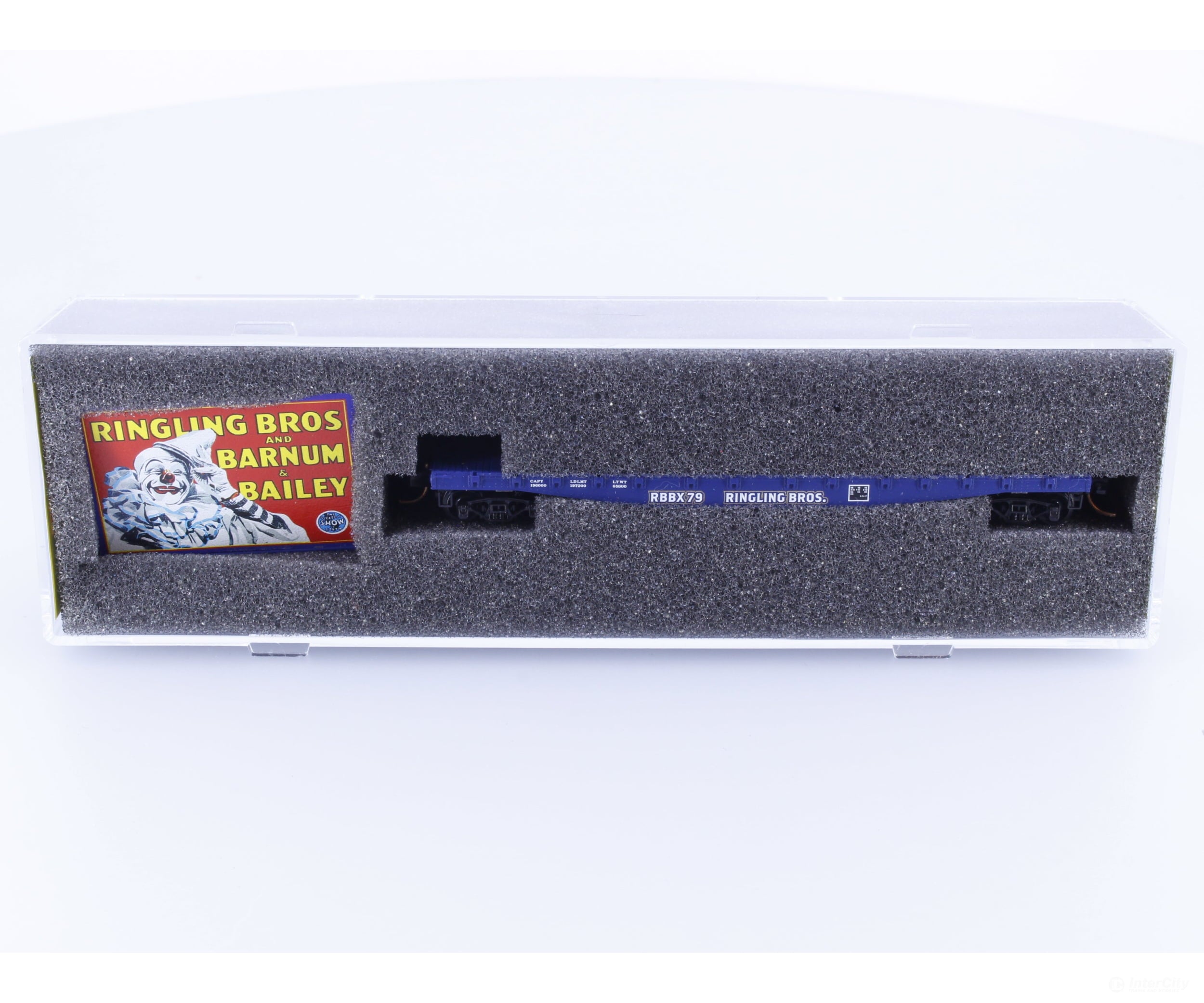 Micro Trains 04500522 N 50’ Fishbelly Side Flatcar Ringling Bros. and Barnum & Bailey (RBBX) 79 Freight Cars