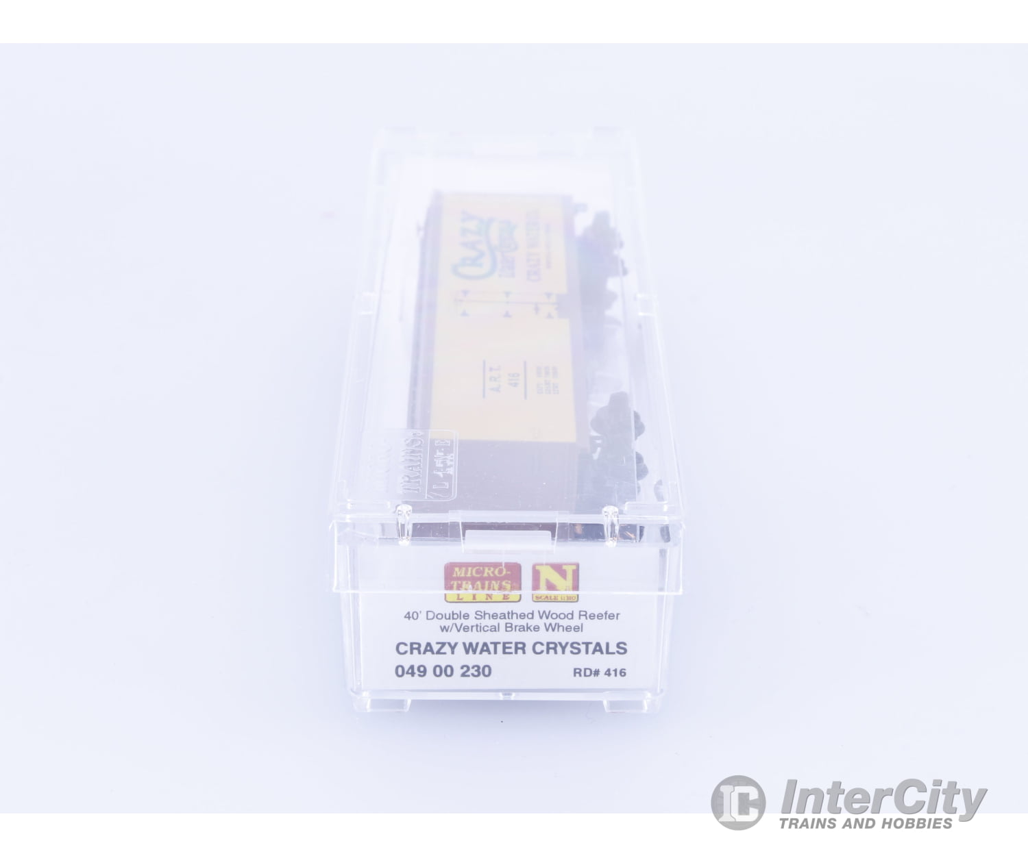 Micro Trains 04900230 N 40’ Double Sheathed Wood Reefer Crazy Water Crystals (ART) 416 Freight Cars
