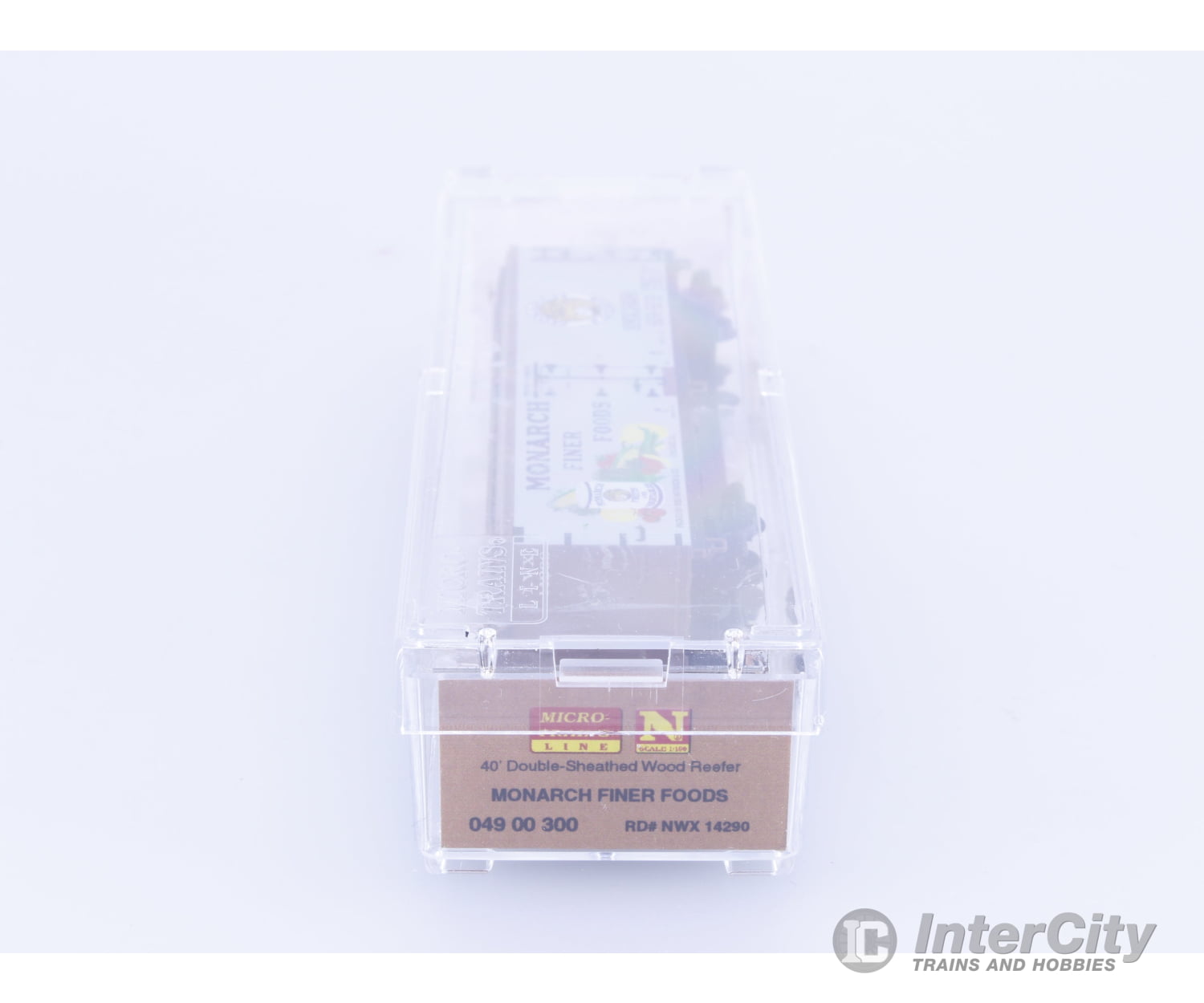 Micro Trains 04900300 N 40’ Double Sheathed Wood Reefer Monarch Foods (NWX) 14290 Freight Cars