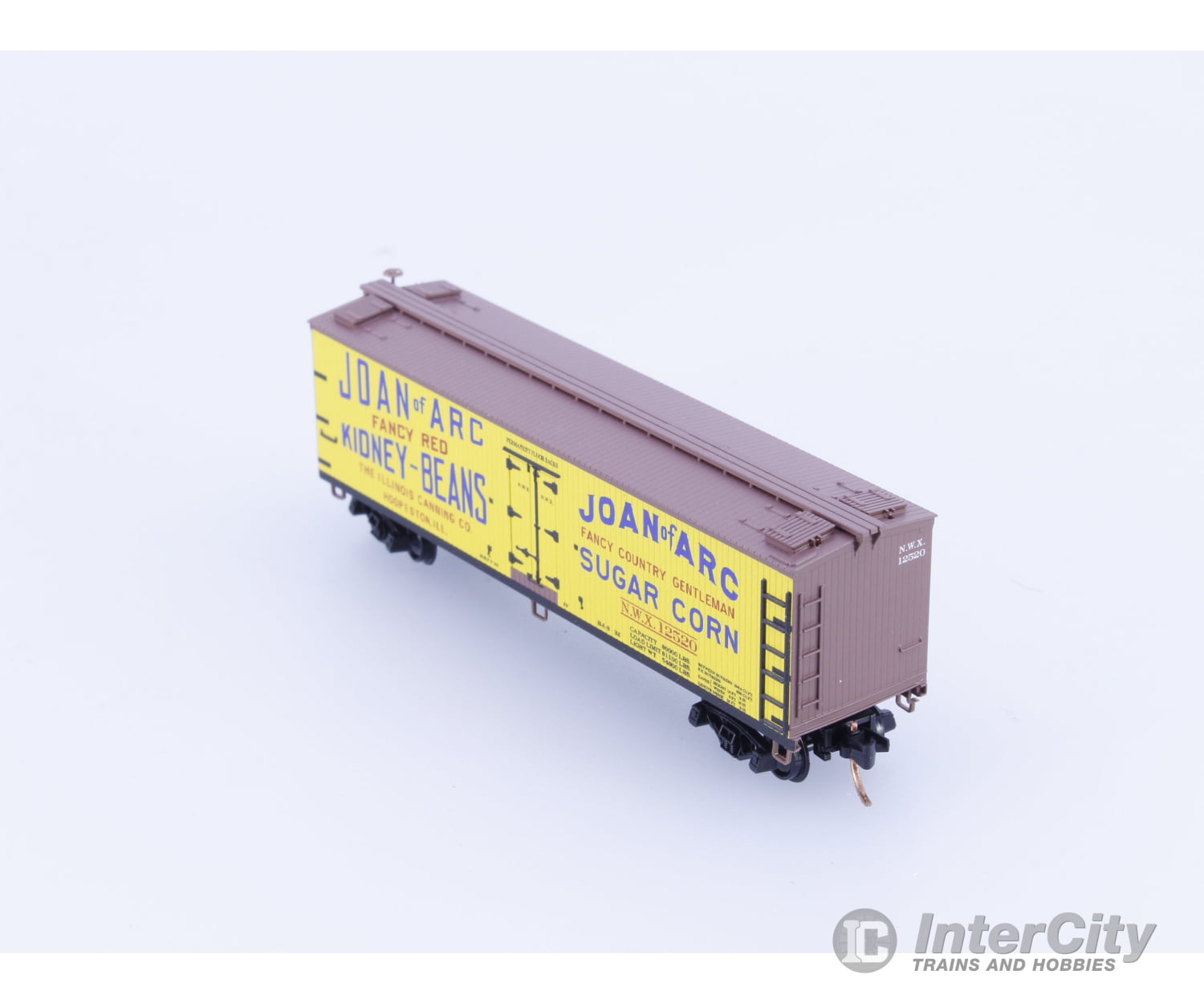 Micro Trains 04900810 N 40’ Double Sheathed Wood Reefer Joan of Arc Illinois Canning (NWX) 12520 Freight Cars