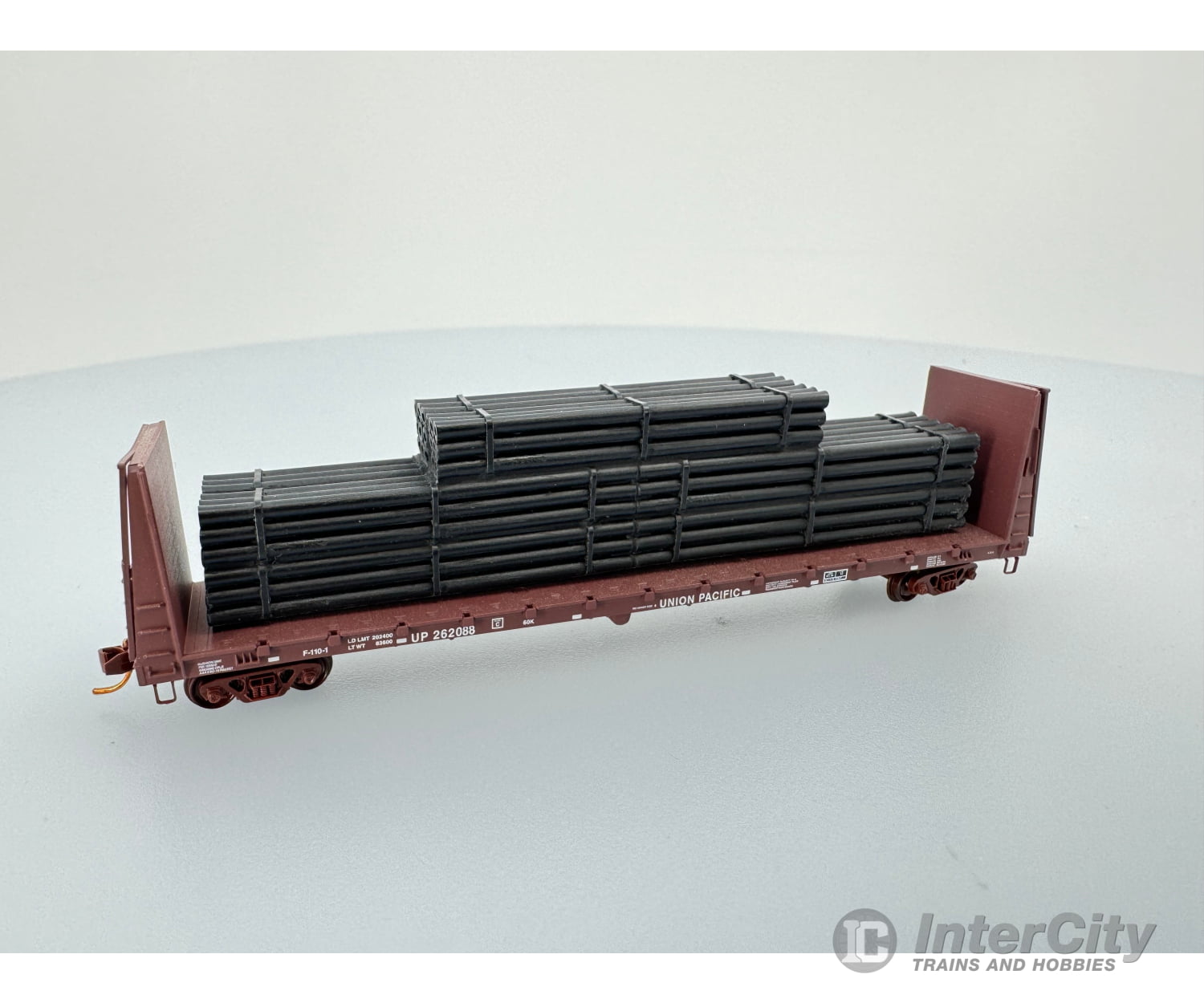 Micro Trains 054 00 150 N 61’ Bulkhead Flat Car W/Load Union Pacific (Up) Up 262088 Freight Cars