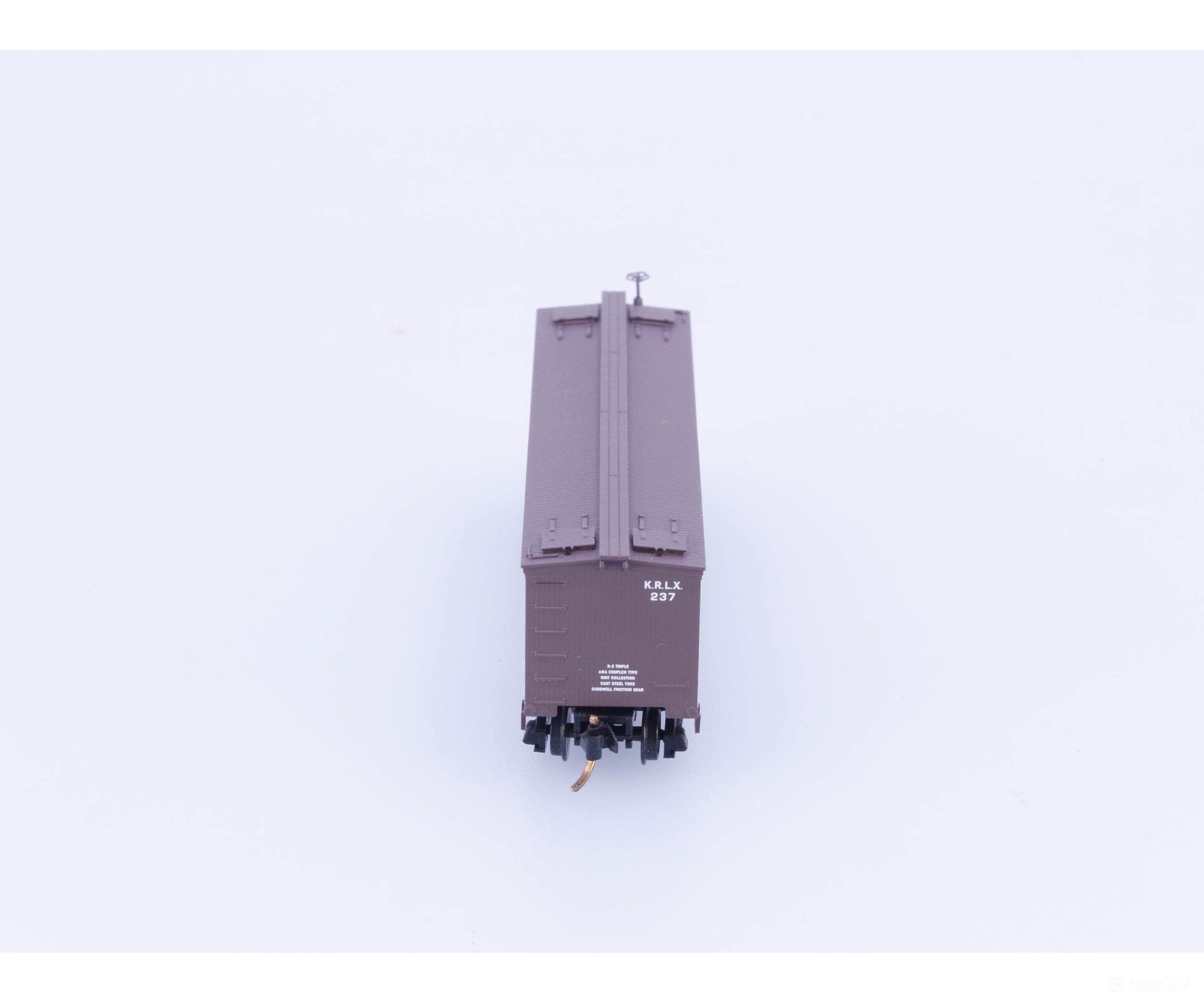 Micro Trains 05800130 N 36’ Wood Sheathed Ice Reefer with Truss Rods Kingan’s Reliable Ham and Bacon (KRLX) 237 Freight