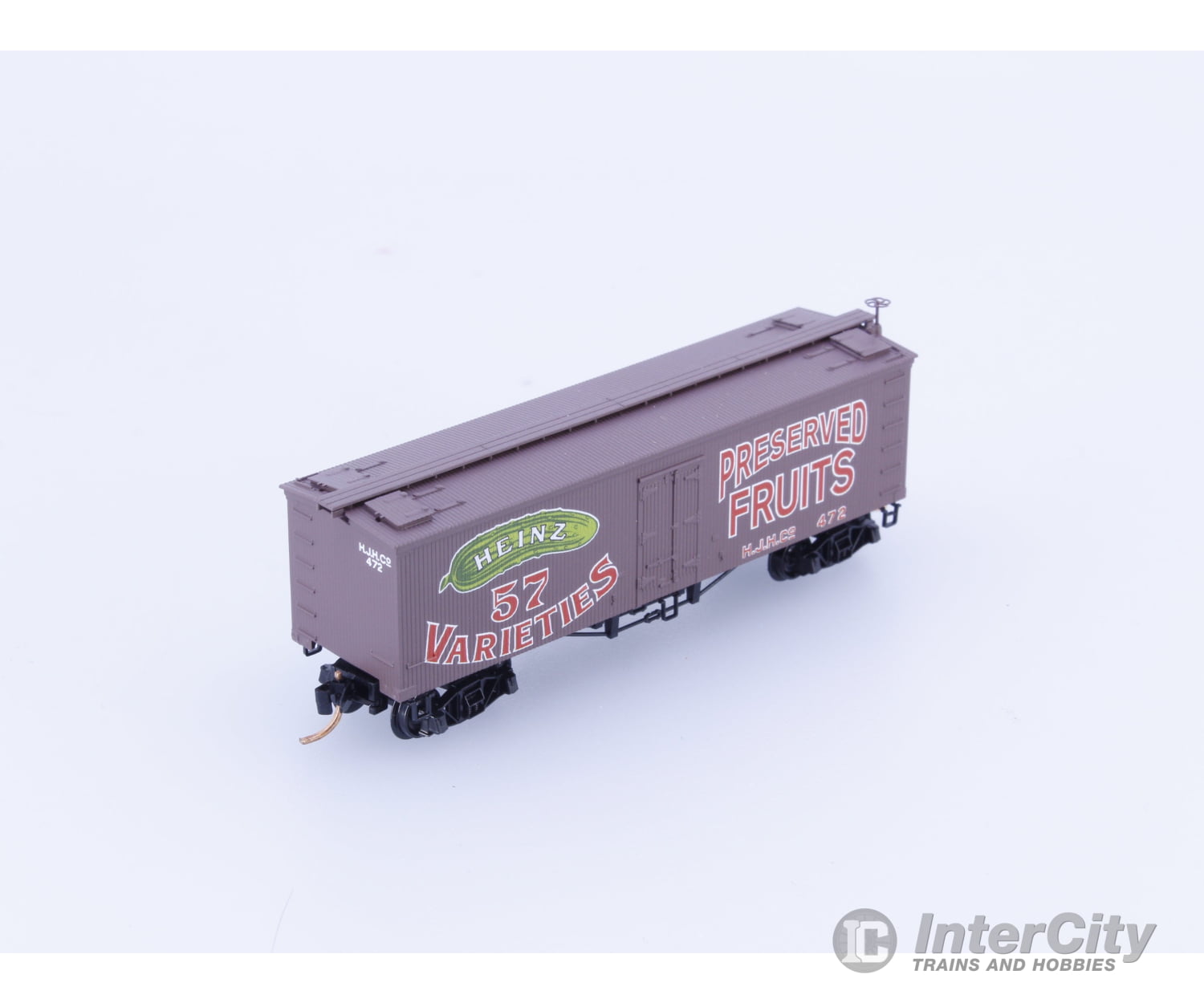 Micro Trains 05800270 N 36’ Wood Sheathed Ice Reefer with Truss Rods Preserved Fruits Heinz (HJHCo) 472 Freight Cars