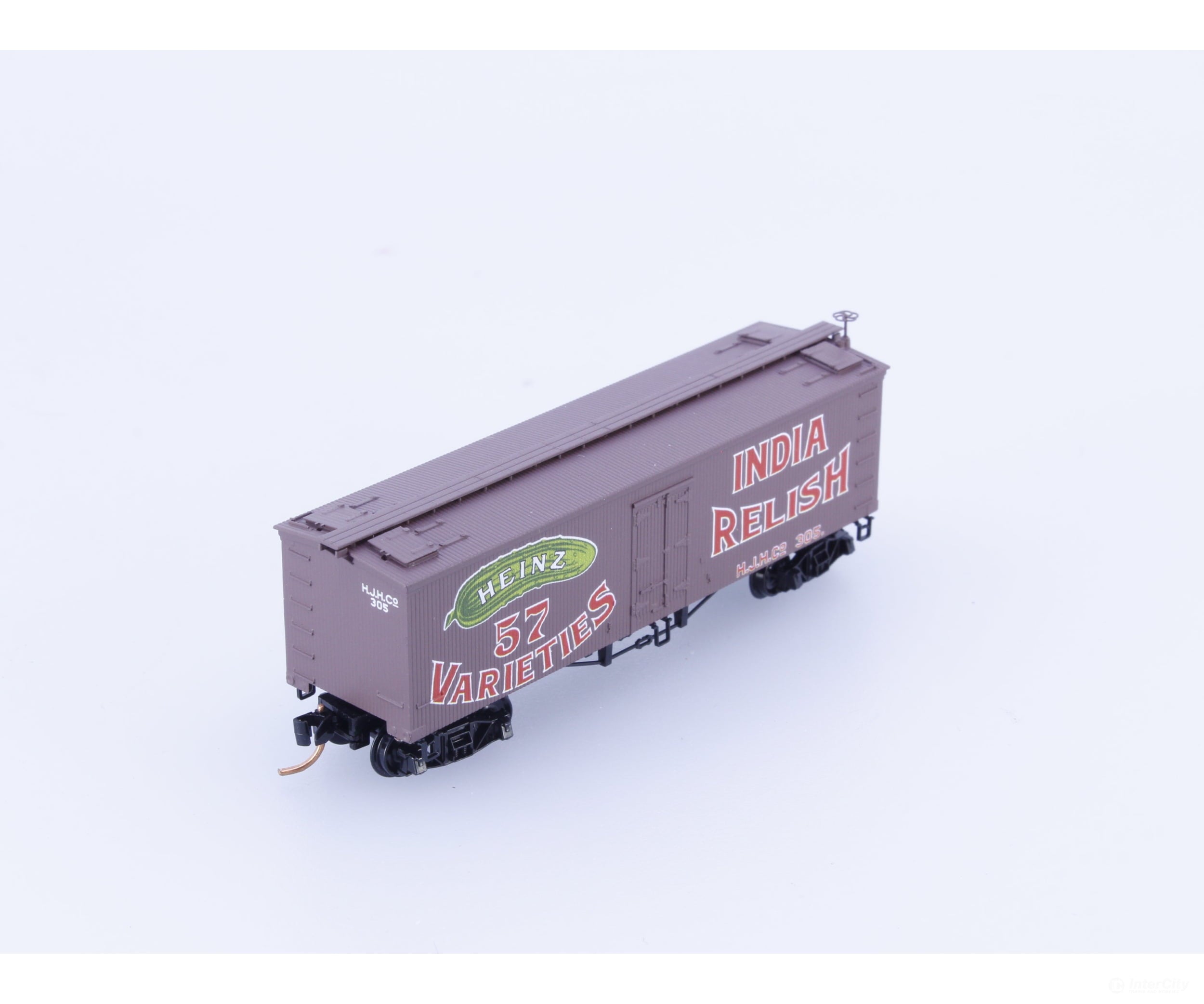 Micro Trains 05800320 N 36’ Wood Sheathed Ice Reefer with Truss Rods India Relish Heinz (HJHCo) 305 Freight Cars