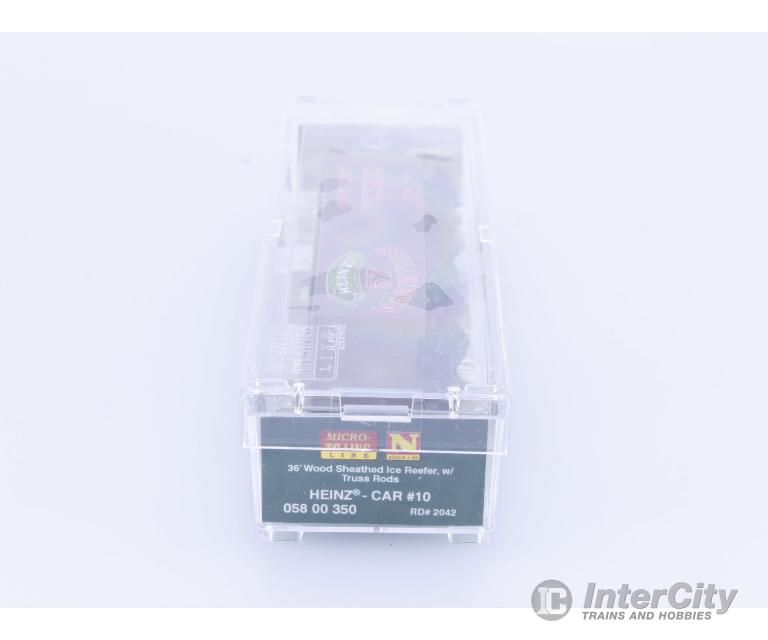 Micro Trains 05800350 N 36’ Wood Sheathed Ice Reefer with Truss Rods Sweet Mixed Pickles Heinz (HPFL) 2042 Freight Cars