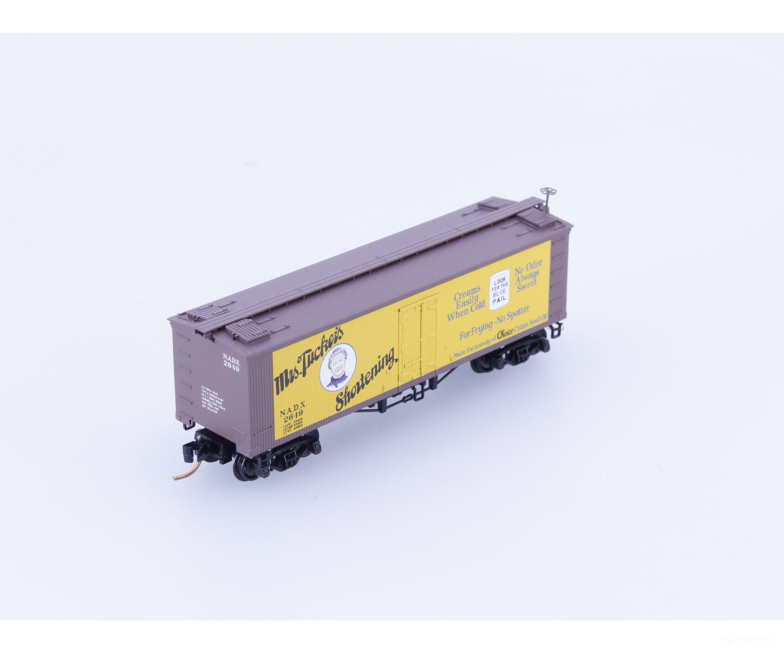 Micro Trains 05800470 N 36’ Wood Sheathed Ice Reefer Mrs Tuckers Shortening (NADX) 2649 Freight Cars