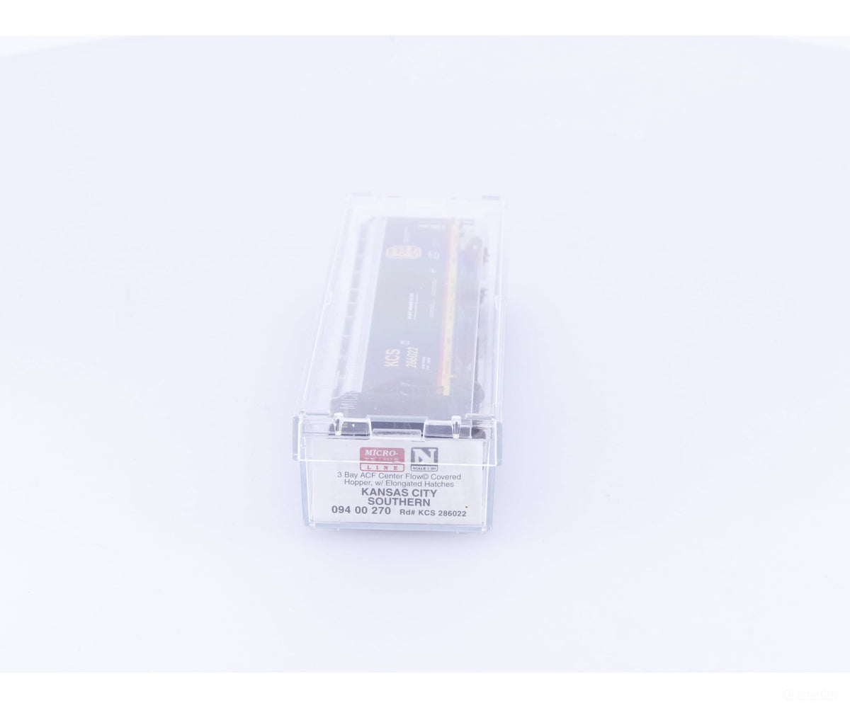 Micro Trains 09400270 N 3 Bay ACF Covered Hopper Kansas City Southern (KCS) 286022 - Freight Cars