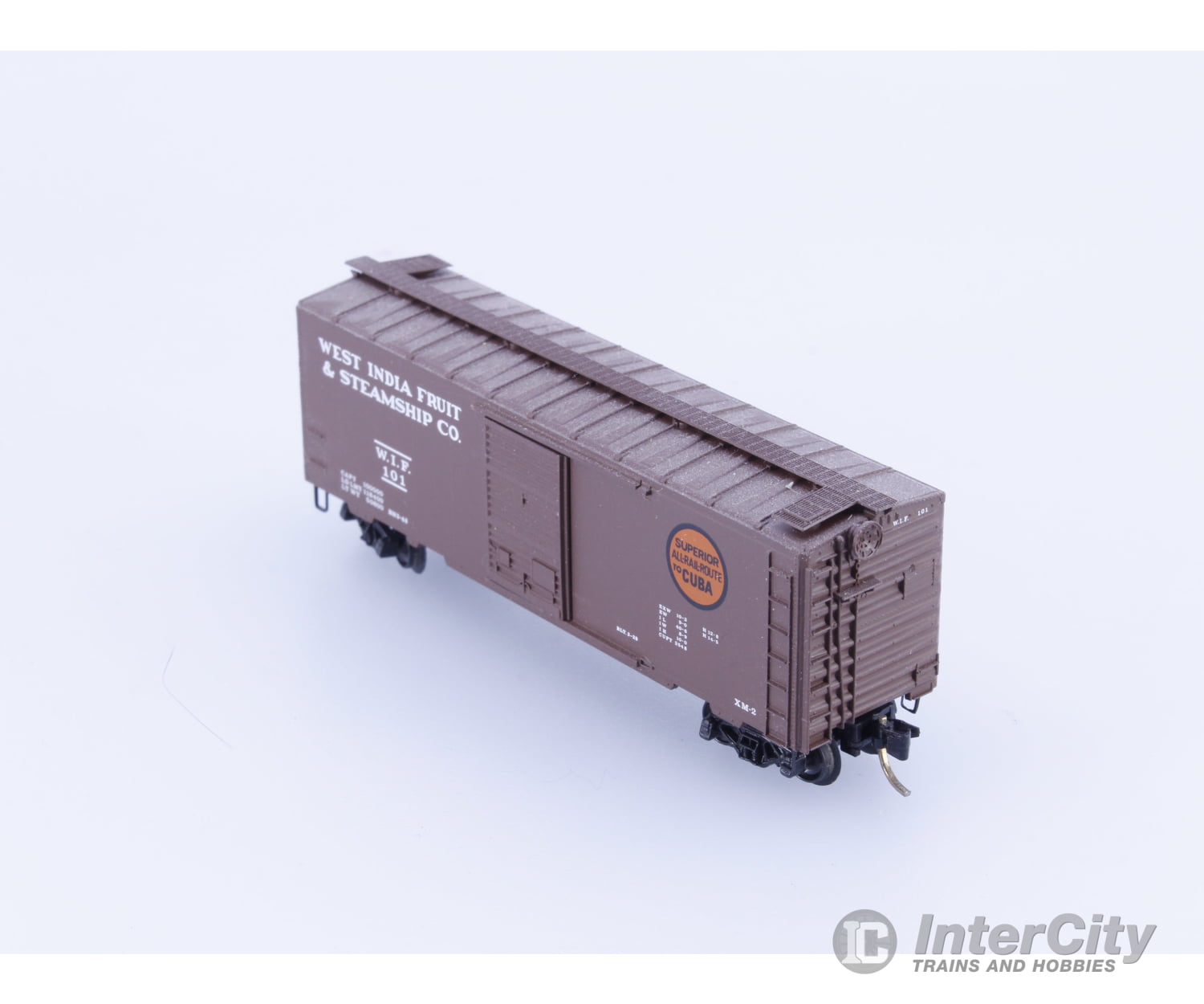 Micro Trains 101 N 40’ Single Door Boxcar West India Fruit and Steamship Co (WIF) 101 Freight Cars