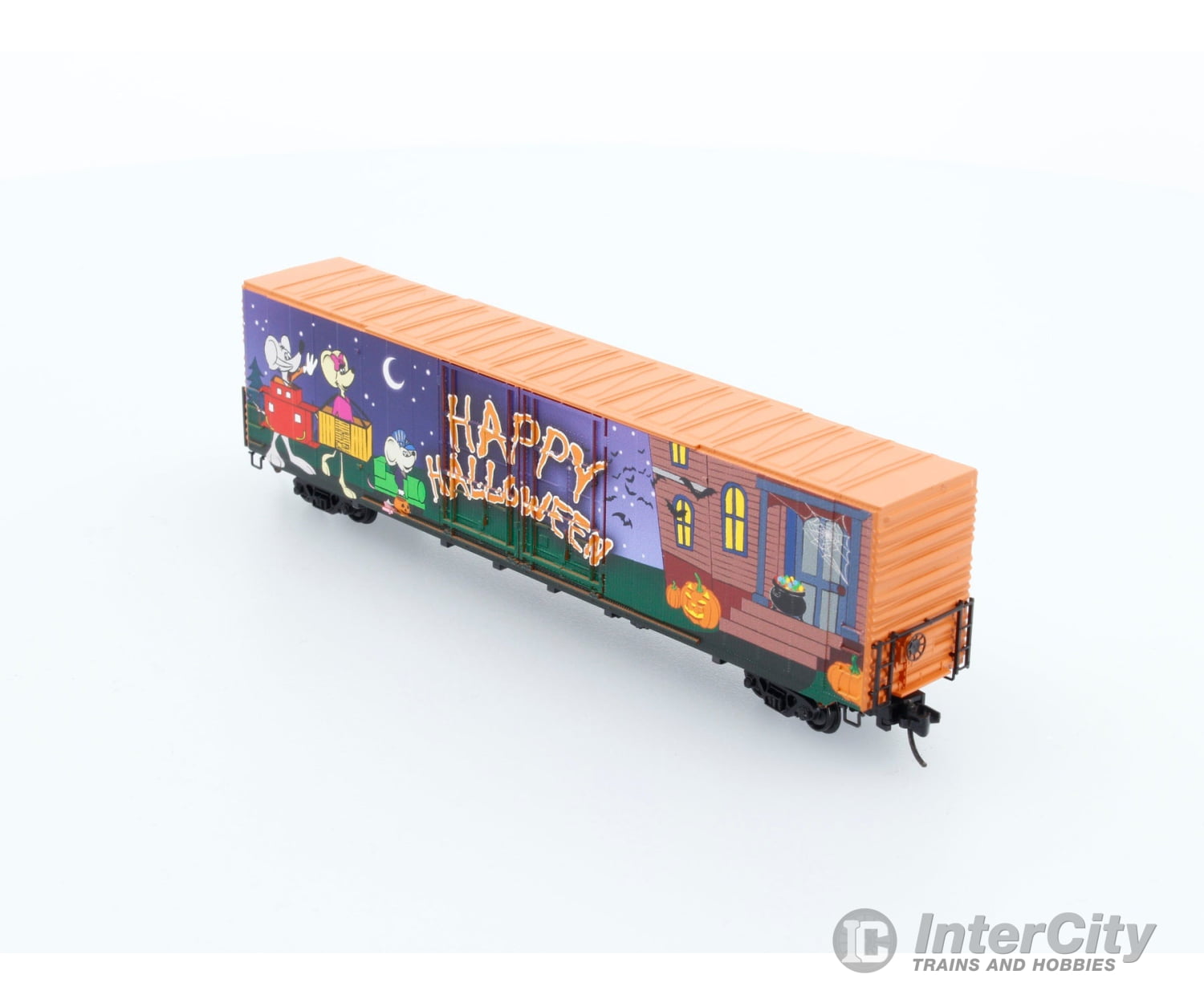 Micro Trains 102 00 160 Mouse Halloween 2021 Car 60’ Box Double Plug Doors Freight Cars