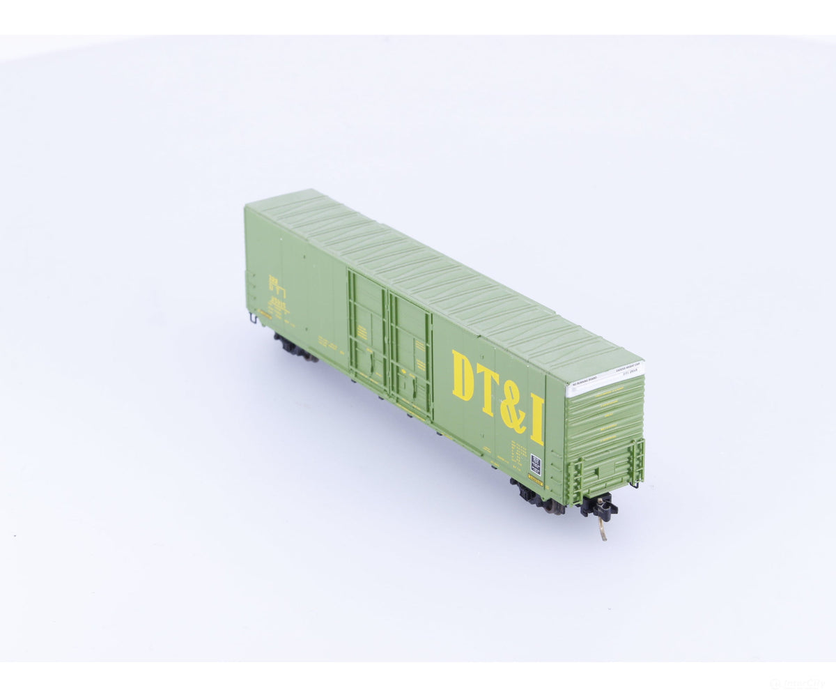 Micro Trains 102010 N 60’ Excess Height Rivet Side Double Door Boxcar Detroit Toledo and Ironton (DTI) 25915 - Freight