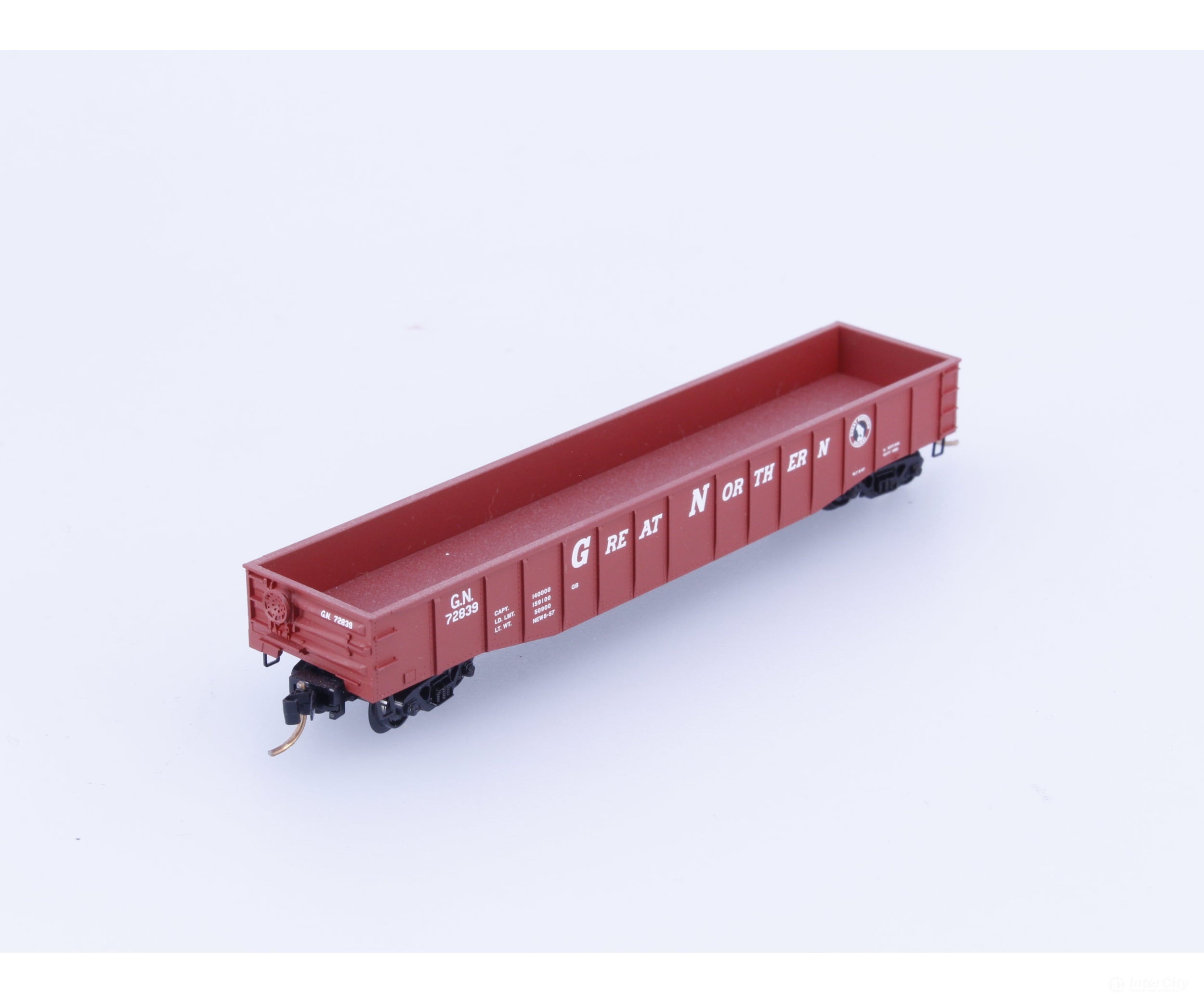 Micro Trains 105540 N 50’ 15 Panel Steel Side Fixed End Gondola Great Northern (GN) 72839 Freight Cars