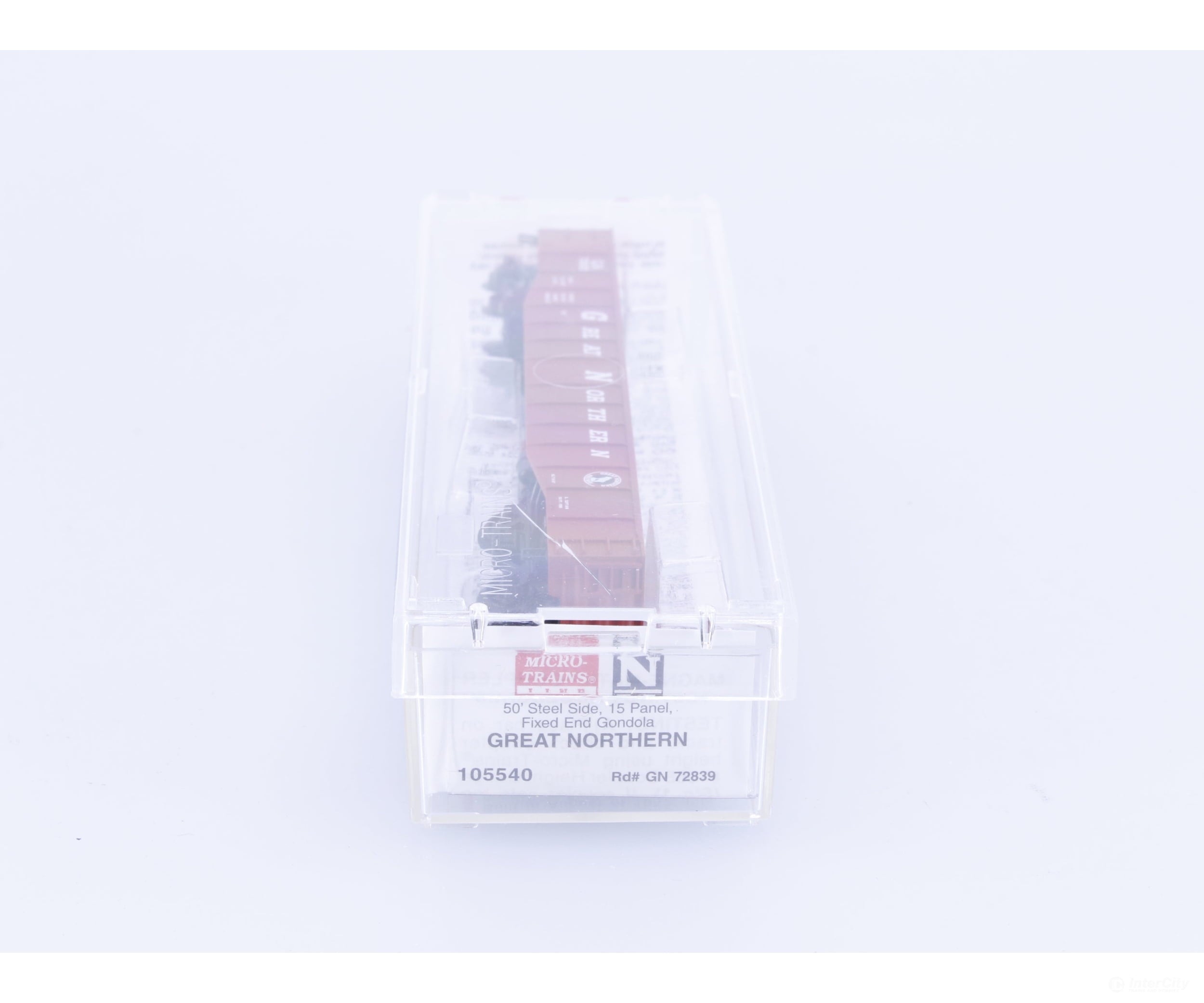 Micro Trains 105540 N 50’ 15 Panel Steel Side Fixed End Gondola Great Northern (GN) 72839 Freight Cars
