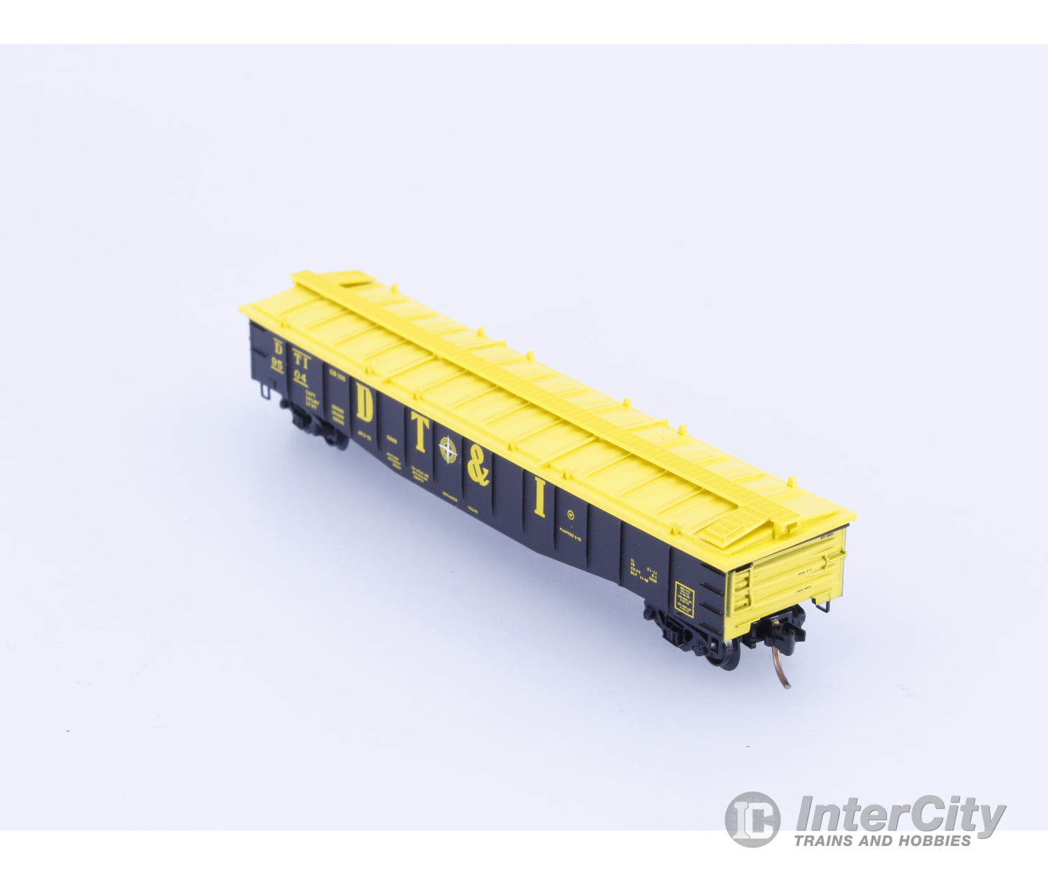 Micro Trains 106050 N 50’ 14 Panel Steel Side Fixed End Low Cover Gondola Detroit Toledo and Ironton (DTI) 9504 Freight