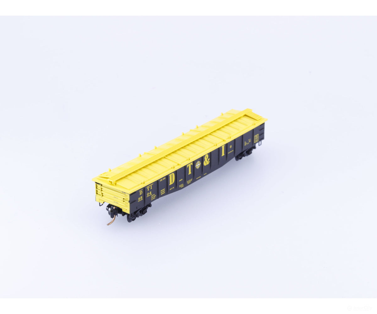 Micro Trains 106050 N 50’ Fixed End Gondola w Low Cover Detroit Toledo and Ironton (DTI) 9504 - Freight Cars
