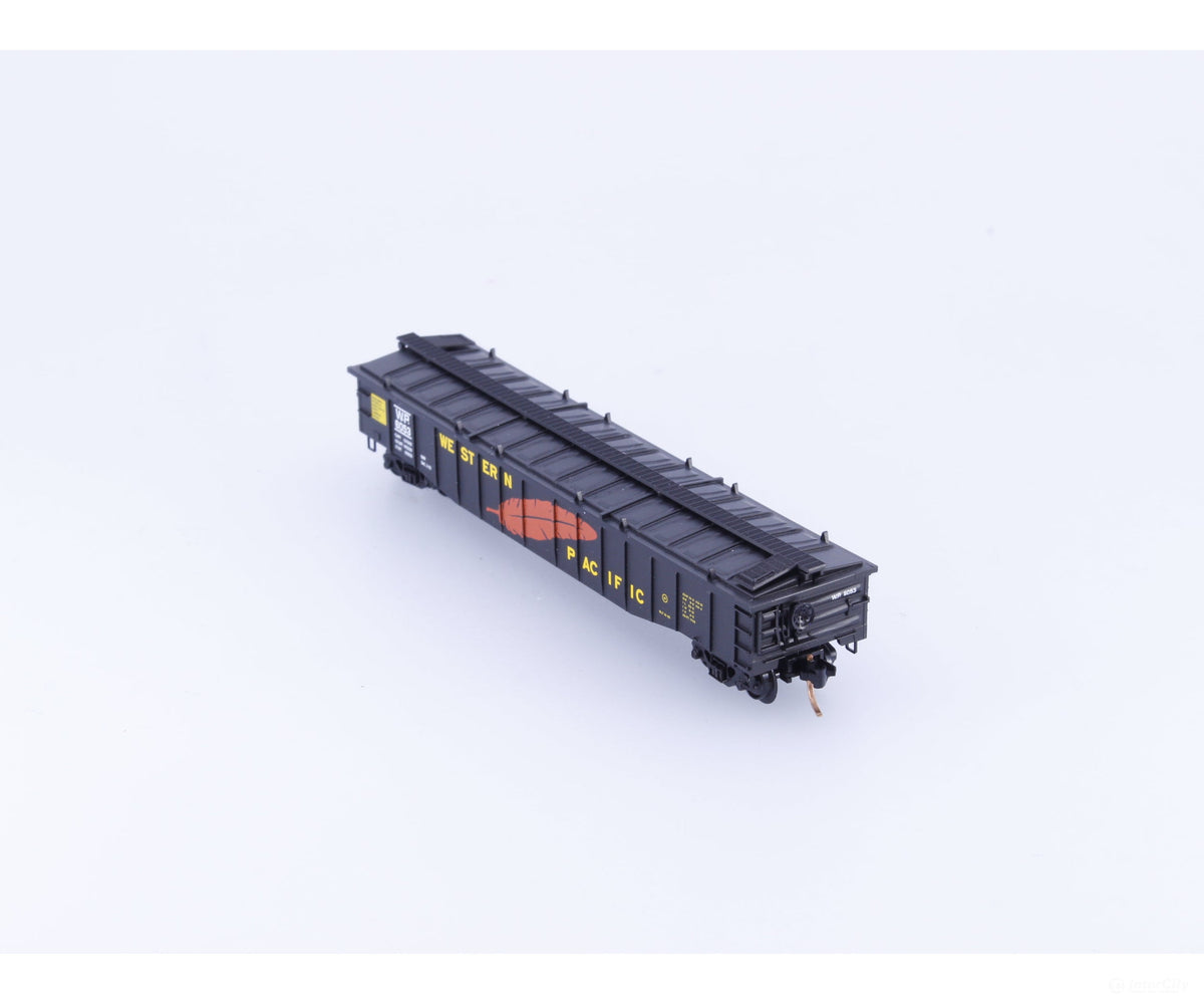 Micro Trains 106220 N 50’ Fixed End Gondola w Low Cover Western Pacific (WP) 6053 - Freight Cars