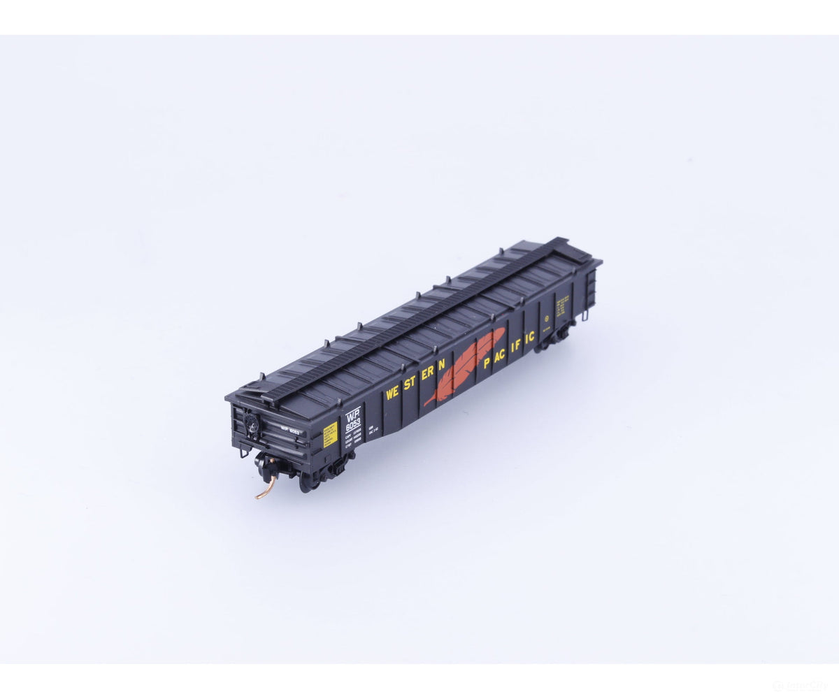 Micro Trains 106220 N 50’ Fixed End Gondola w Low Cover Western Pacific (WP) 6053 - Freight Cars