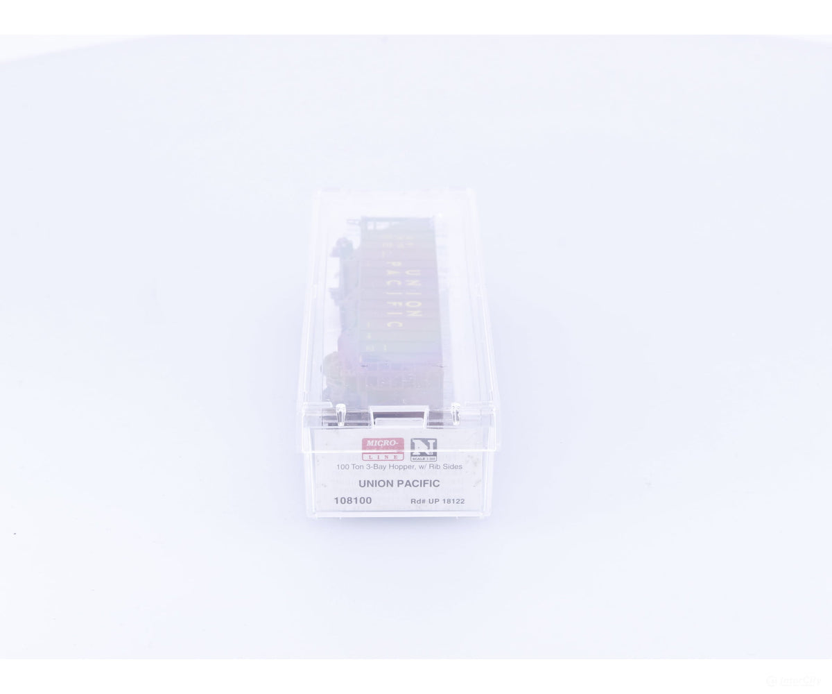 Micro Trains 108100 N 3 Bay 100 Ton Hopper Union Pacific (UP) 18122 - Freight Cars