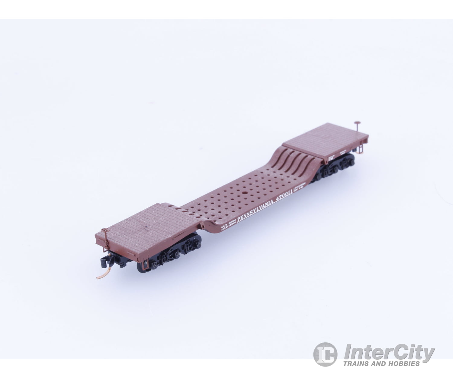 Micro Trains 109010 N Heavyweight Depressed Center Flatcar with Buckeye Trucks Pennsylvania Railroad (PRR) 470011