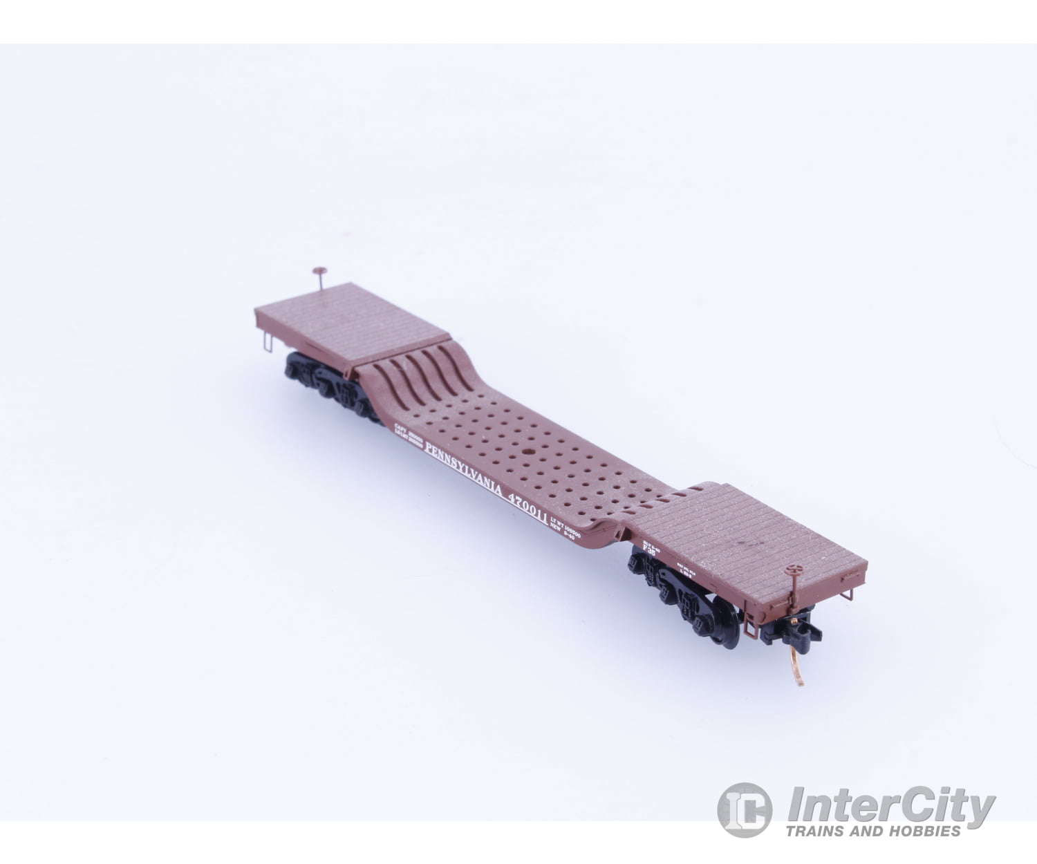 Micro Trains 109010 N Heavyweight Depressed Center Flatcar with Buckeye Trucks Pennsylvania Railroad (PRR) 470011