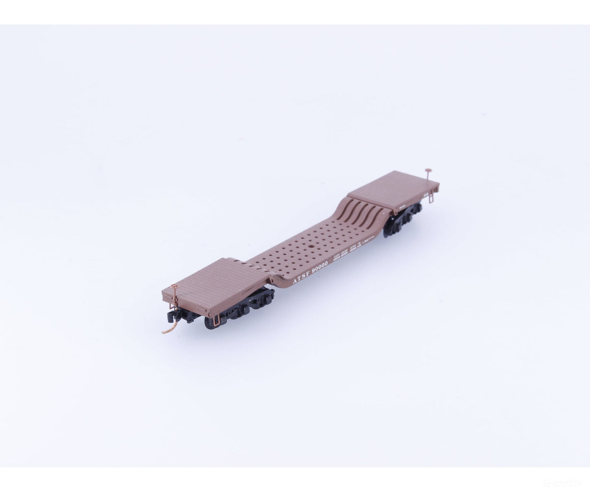 Micro Trains 109040 N Heavy Duty Depressed Center Flat Car #10 Atchison Topeka and Santa Fe (ATSF) 90000 - Freight Cars
