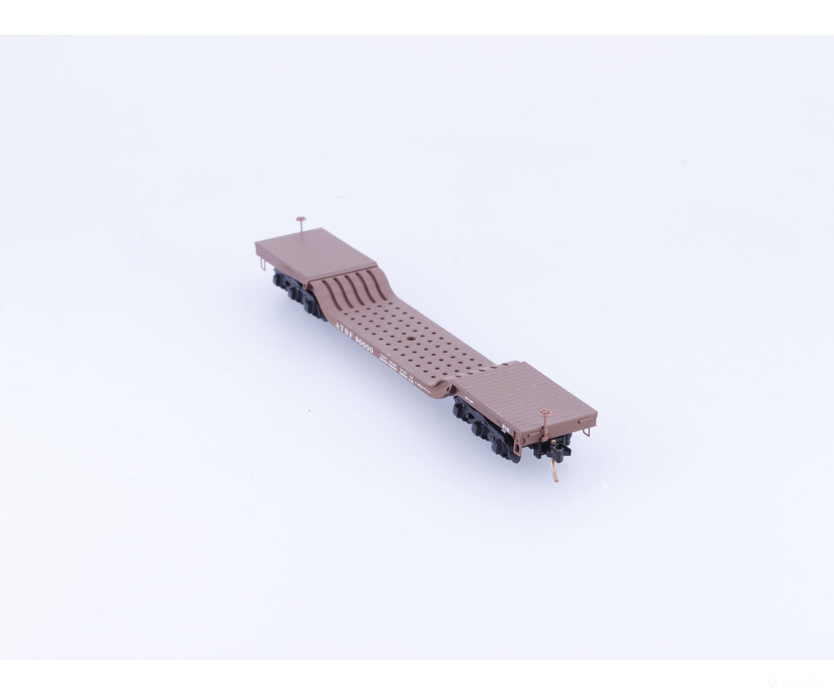 Micro Trains 109040 N Heavy Duty Depressed Center Flat Car #16 Atchison Topeka and Santa Fe (ATSF) 90000 - Freight Cars