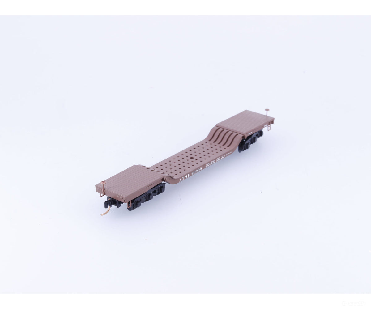 Micro Trains 109040 N Heavy Duty Depressed Center Flat Car #18 Atchison Topeka and Santa Fe (ATSF) 90000 - Freight Cars