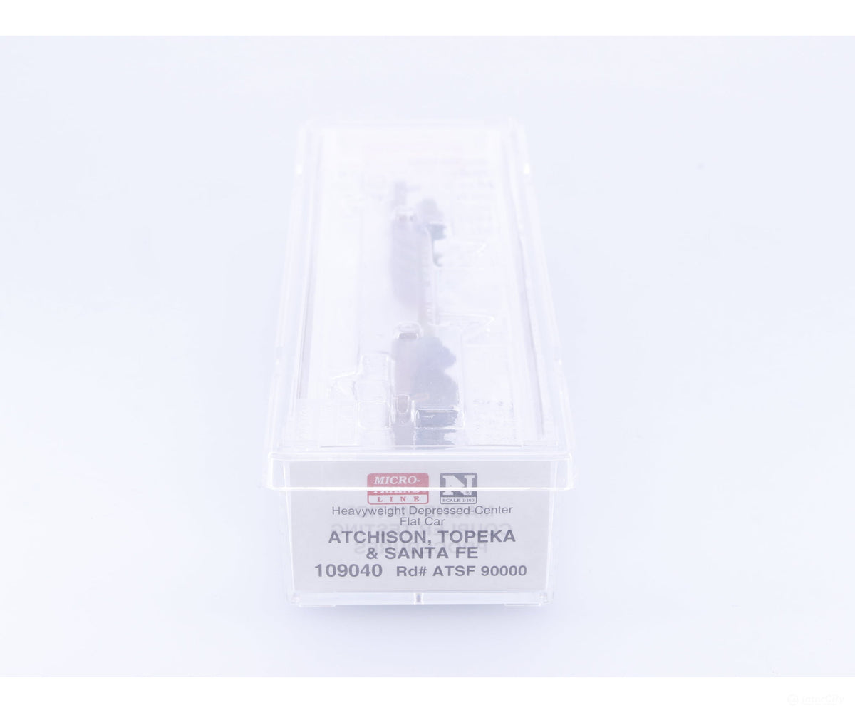 Micro Trains 109040 N Heavy Duty Depressed Center Flat Car #2 Atchison Topeka and Santa Fe (ATSF) 90000 - Freight Cars