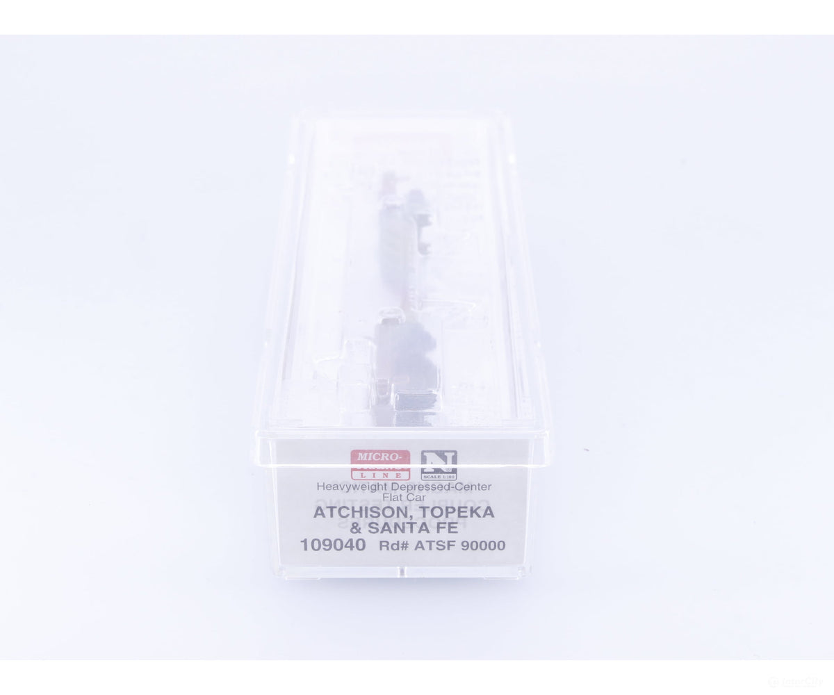 Micro Trains 109040 N Heavy Duty Depressed Center Flat Car #4 Atchison Topeka and Santa Fe (ATSF) 90000 - Freight Cars