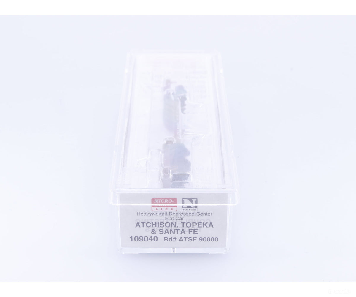 Micro Trains 109040 N Heavy Duty Depressed Center Flat Car #6 Atchison Topeka and Santa Fe (ATSF) 90000 - Freight Cars