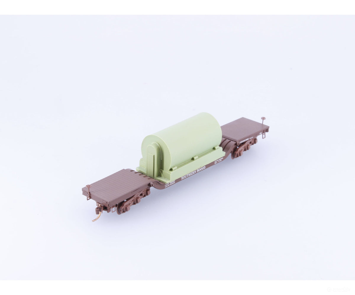 Micro Trains 109230 N Heavyweight Depressed Center Flatcar with Load #2 Southern Railway (SOU) 50003 - Freight Cars