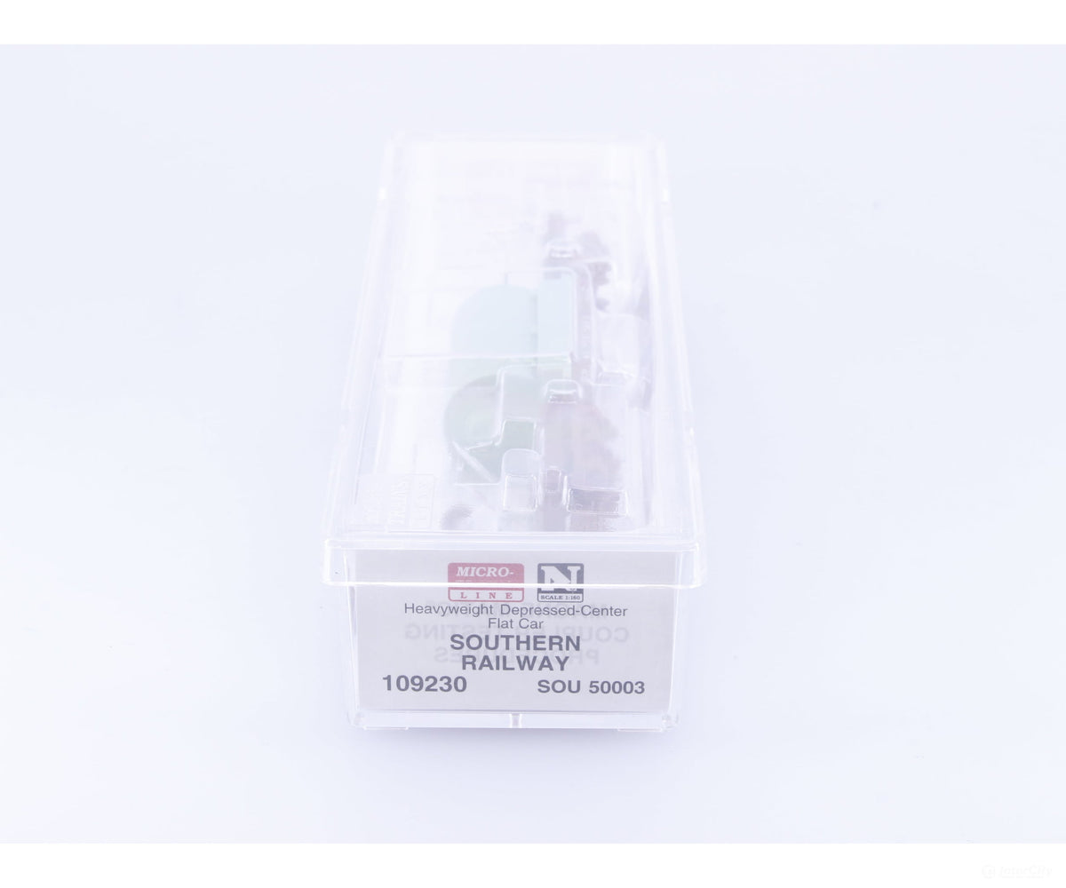 Micro Trains 109230 N Heavyweight Depressed Center Flatcar with Load #4 Southern Railway (SOU) 50003 - Freight Cars