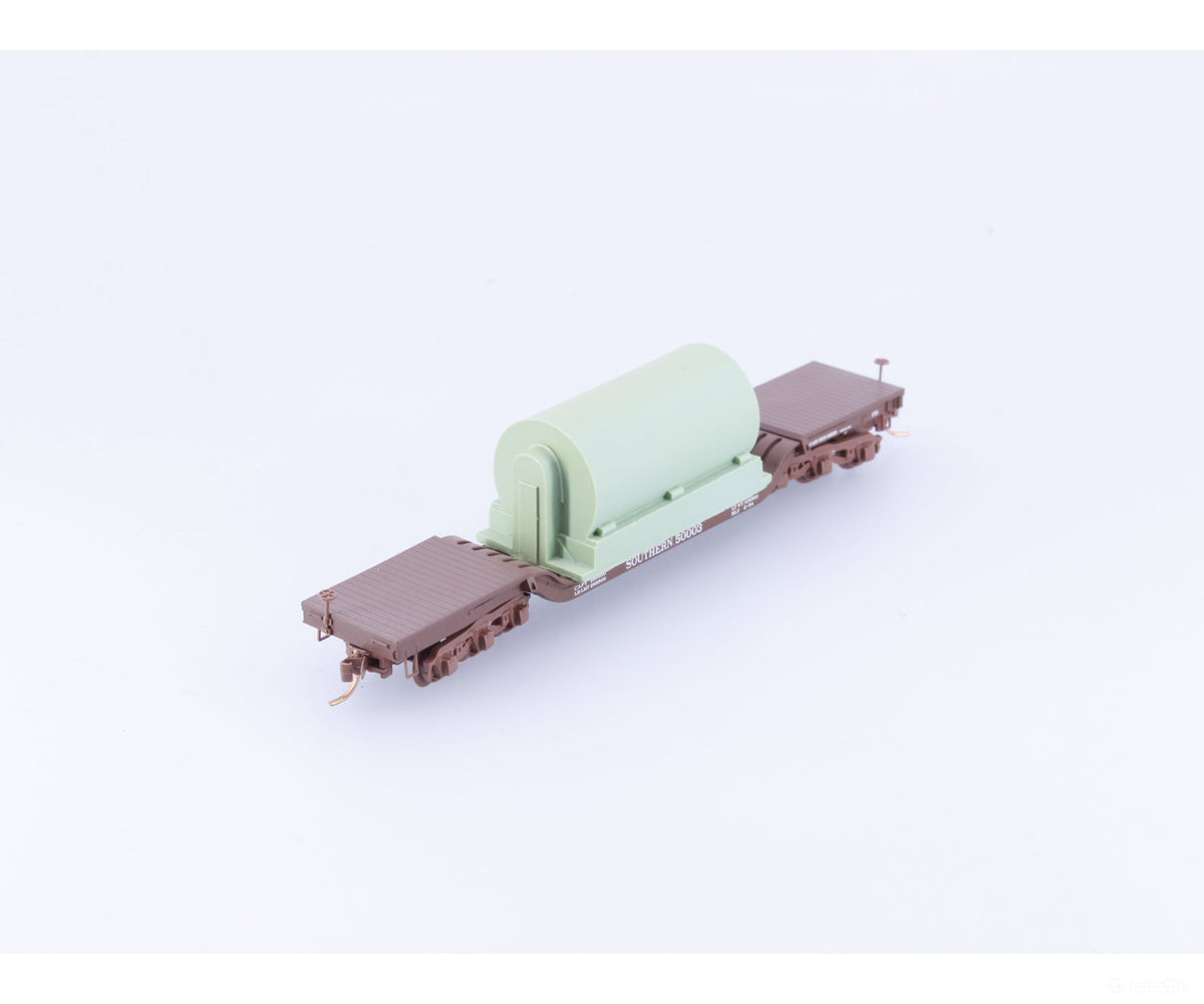 Micro Trains 109230 N Heavyweight Depressed Center Flatcar with Load #5 Southern Railway (SOU) 50003 - Freight Cars