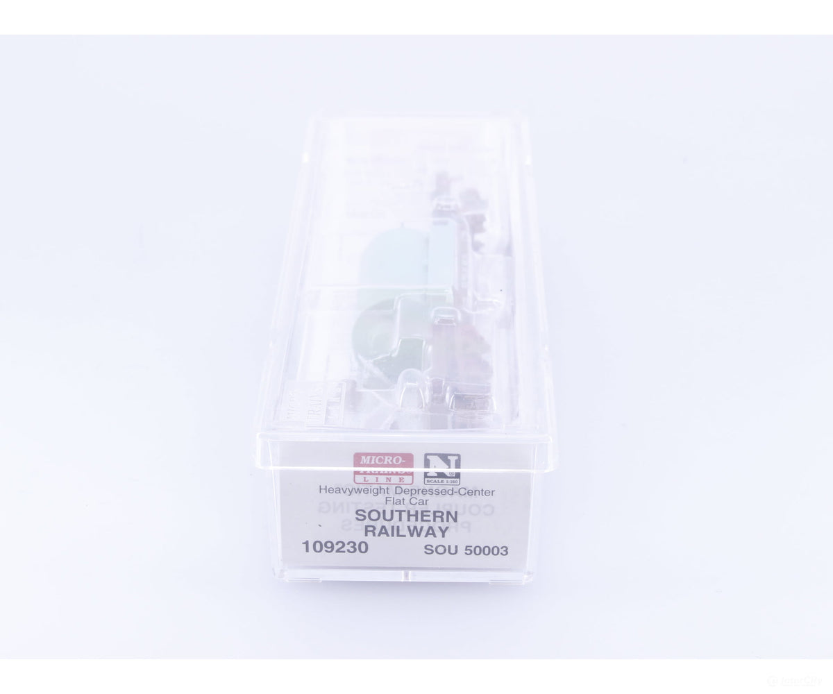 Micro Trains 109230 N Heavyweight Depressed Center Flatcar with Load #6 Southern Railway (SOU) 50003 - Freight Cars