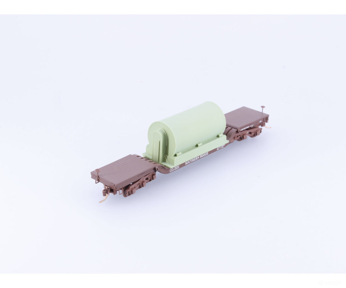 Micro Trains 109230 N Heavyweight Depressed Center Flatcar with Load Southern Railway (SOU) 50003 - Freight Cars