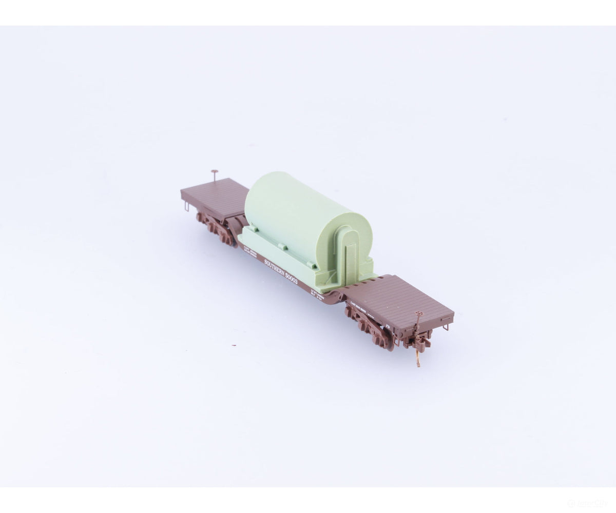 Micro Trains 109230 N Heavyweight Depressed Center Flatcar with Load Southern Railway (SOU) 50003 - Freight Cars