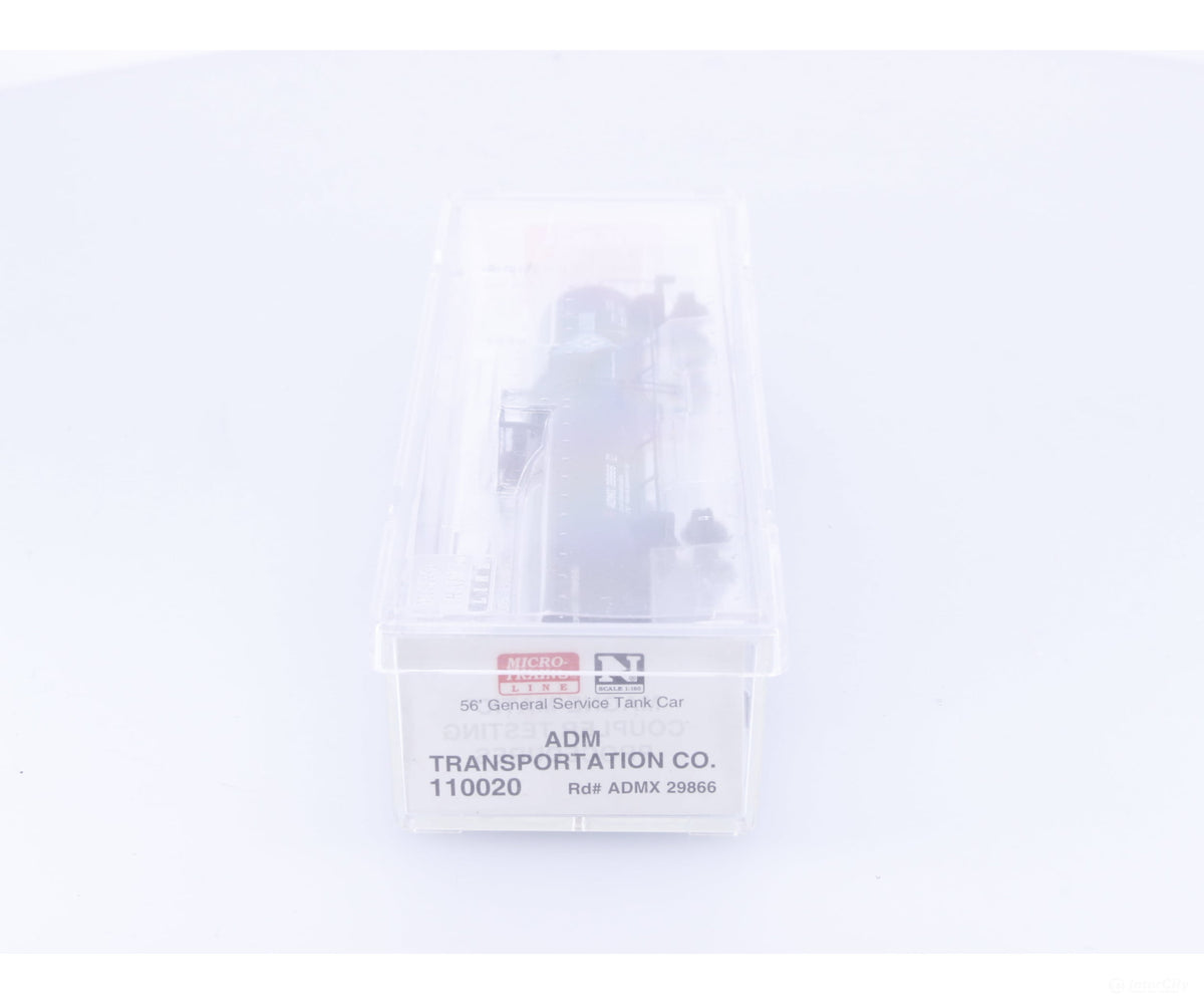 Micro Trains 110020 N 56’ General Service Single Dome Tank Car ADM Transportation Co (ADMX) 29866 - Freight Cars