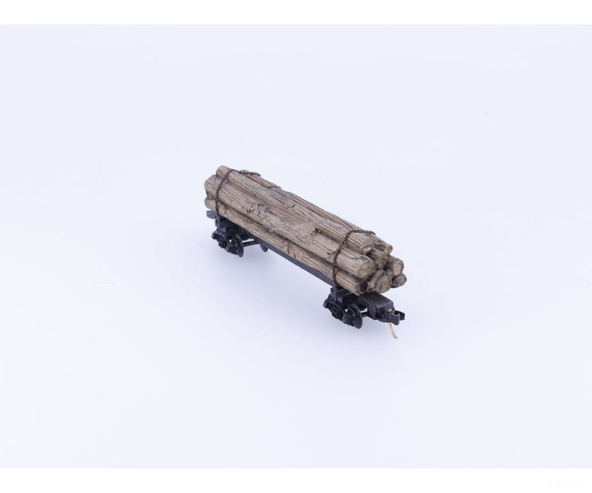 Micro Trains 113040 N 40’ Skeleton Log Car w/ Log Load #1 Unlettered 113040 - Freight Cars