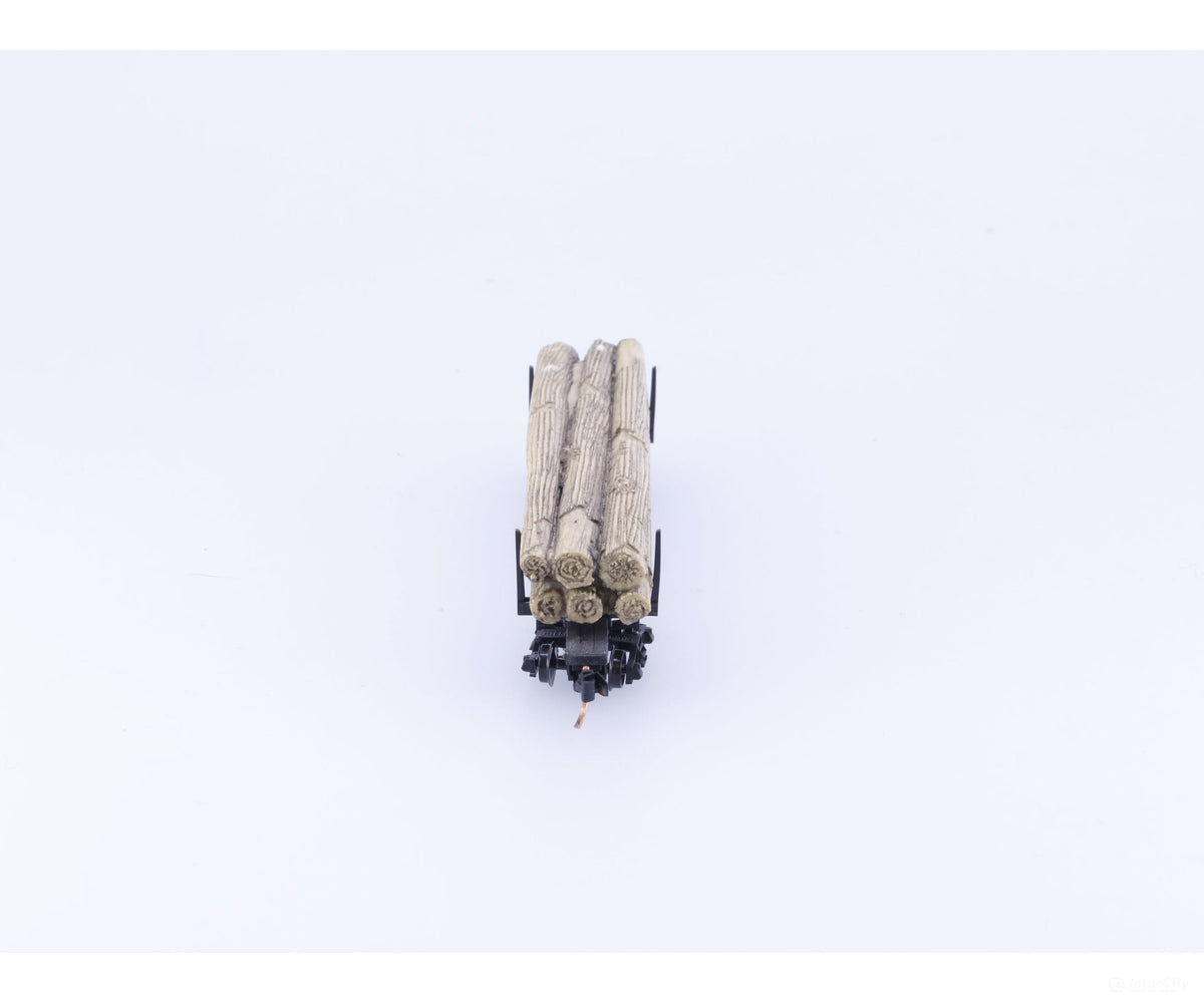 Micro Trains 11400040 N 40’ Skeleton Log Car w/ Log Load #1 Unlettered 114 00 040 - Freight Cars