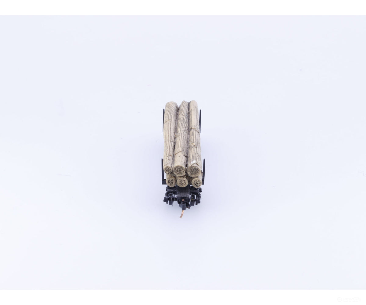 Micro Trains 11400050 N 40’ Skeleton Log Car w/ Log Load #2 Unlettered 114 00 050 - Freight Cars