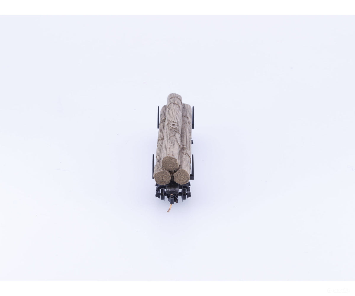 Micro Trains 11400050 N 40’ Skeleton Log Car w/ Log Load #4 Unlettered 114 00 050 - Freight Cars