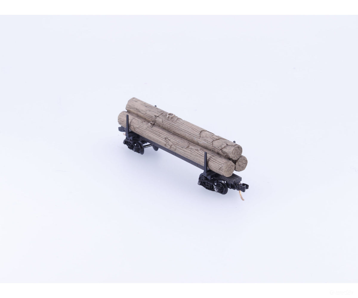 Micro Trains 11400050 N 40’ Skeleton Log Car w/ Log Load #4 Unlettered 114 00 050 - Freight Cars