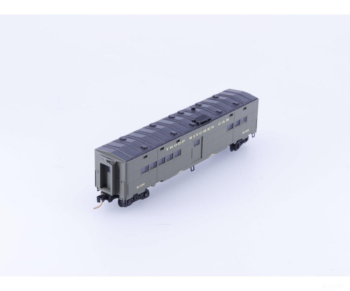 Micro Trains 118010 N 50’ Troop Kitchen Car US Office of Defence #1 K-100 - Freight Cars