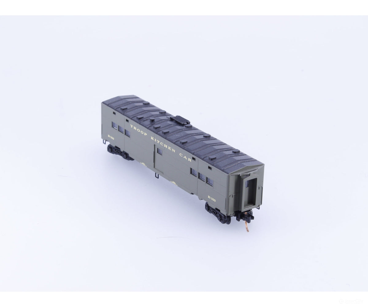 Micro Trains 118010 N 50’ Troop Kitchen Car US Office of Defence #1 K-100 - Freight Cars