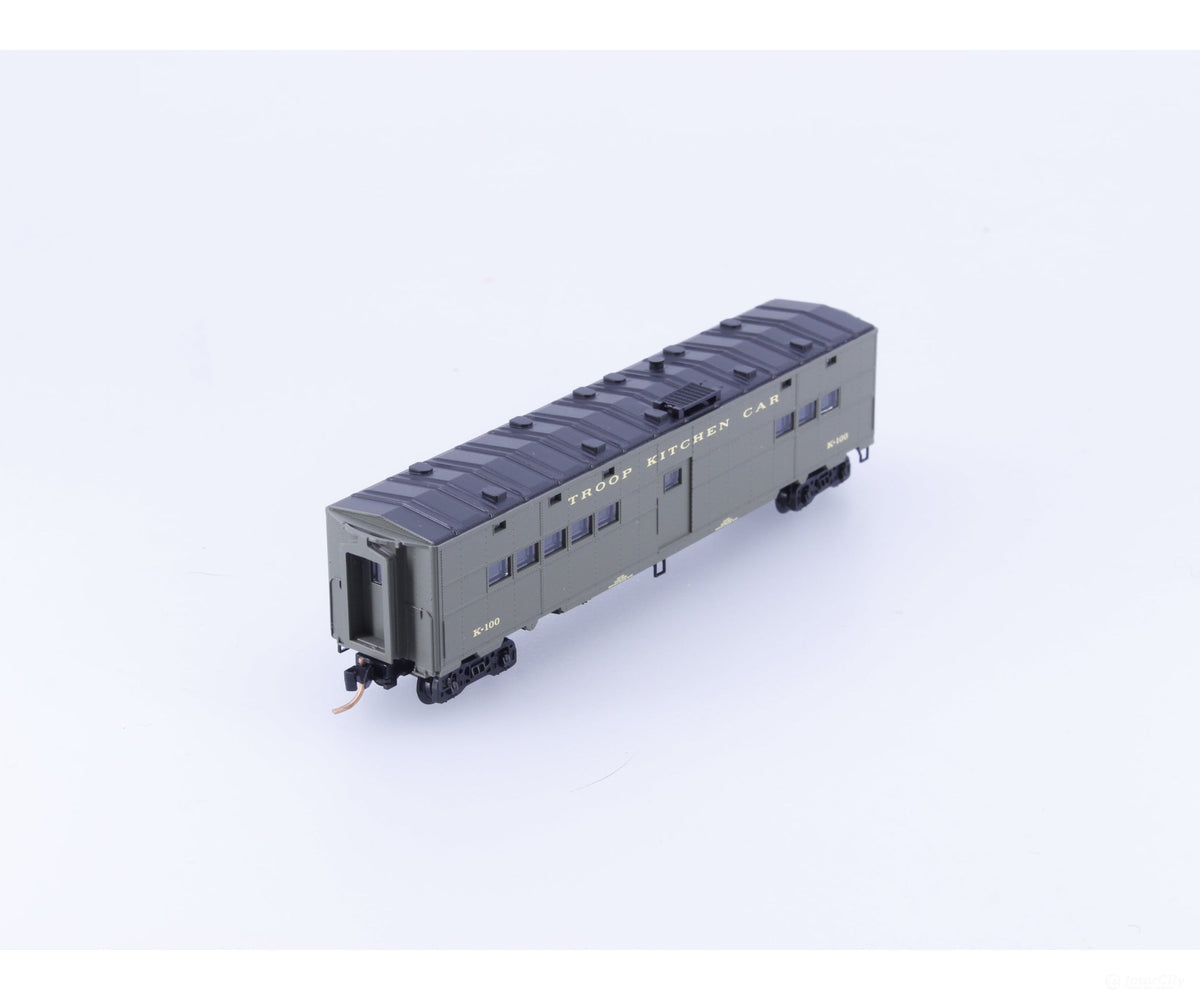 Micro Trains 118010 N 50’ Troop Kitchen Car US Office of Defence #2 K-100 - Freight Cars